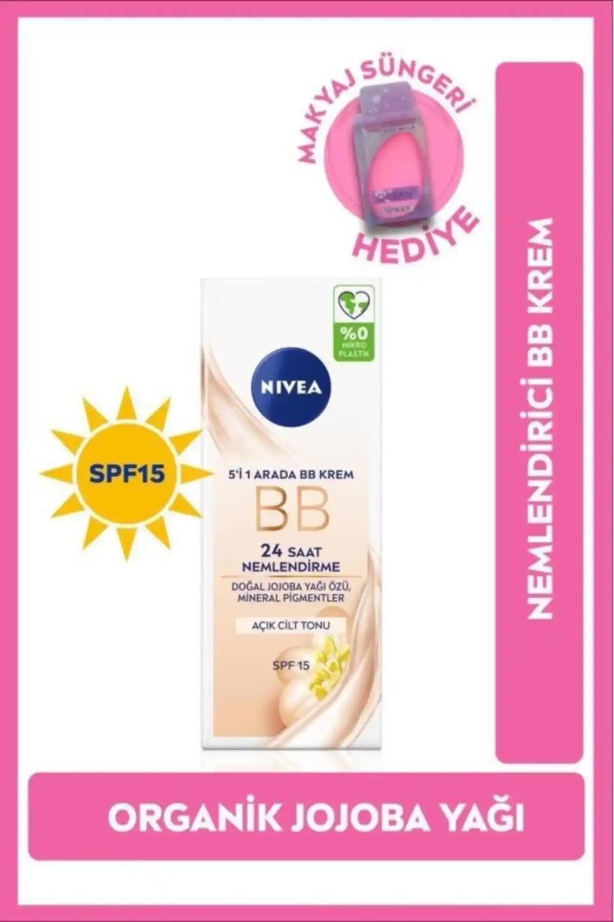 NIVEA SPF15 Güneş Koruyucu 5'i 1 Arada BB Krem: Günlük Çok Yönlü Cilt Bakım Ürünü