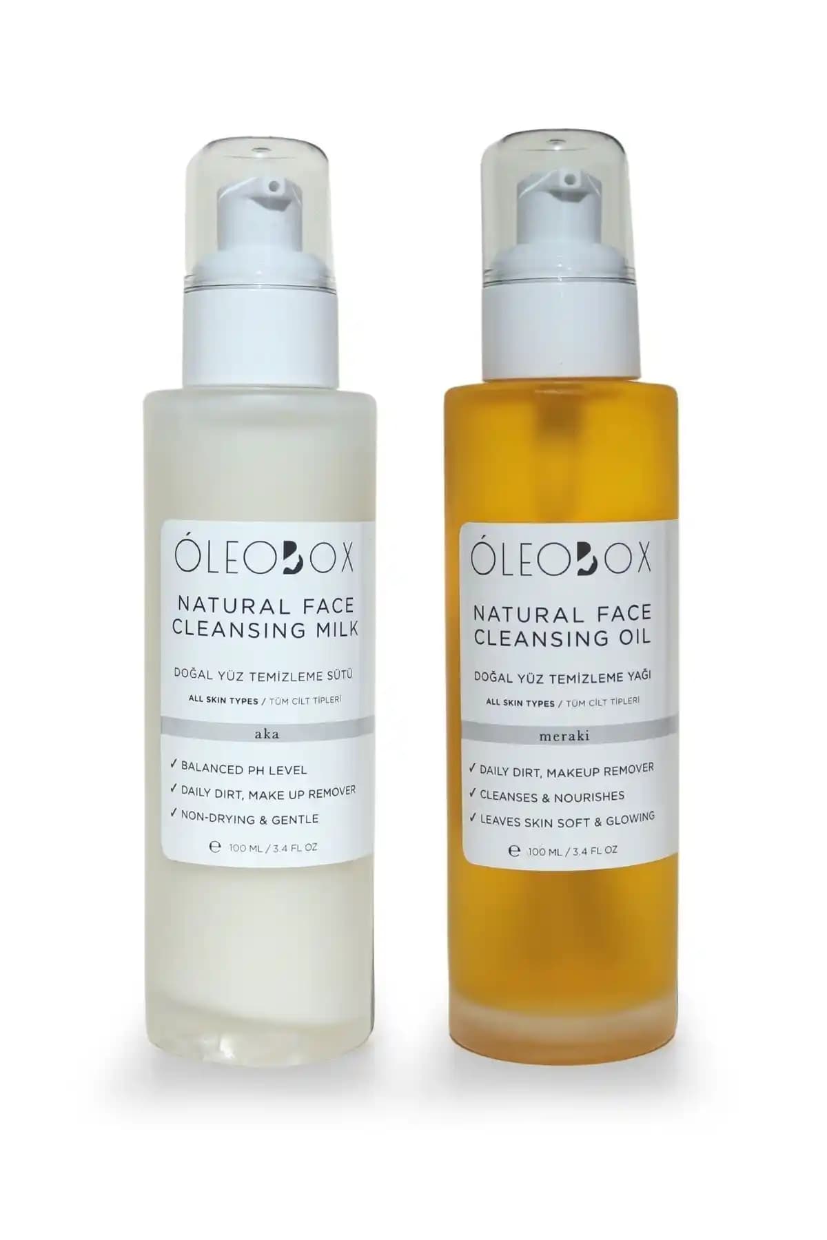 Oleobox Doğal Yüz Temizleme Yağı ve Sütü Seti: Hassas ve Kuru Ciltler İçin Doğal Temizlik Çözümü