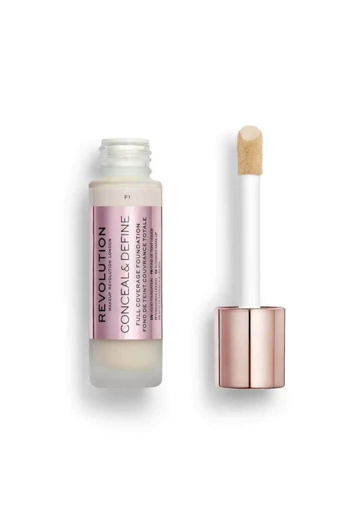Revolution Conceal Define F1 Fondöten: Yüksek Kapatıcı ve Doğal Görünüm Sunan Makyaj Ürünü