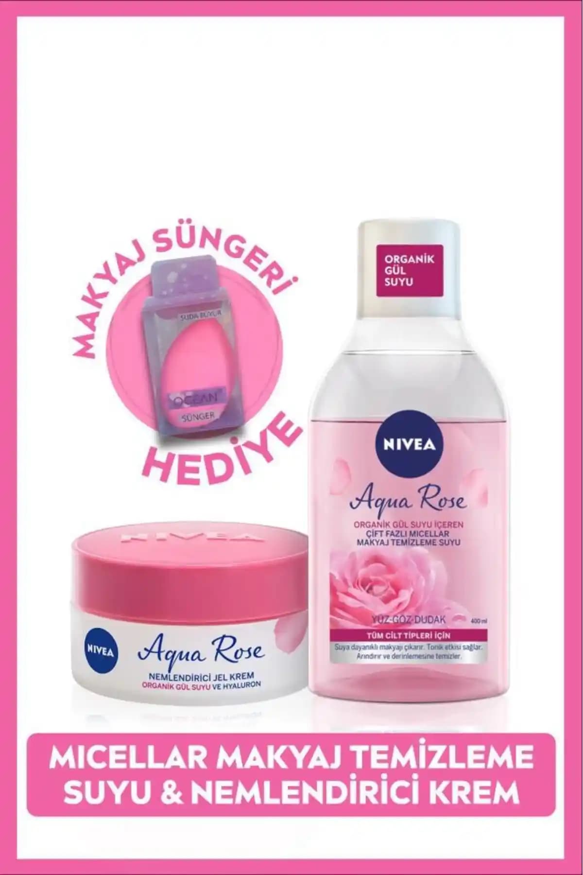 NIVEA Aqua Rose Micellar Çift Fazlı Makyaj Temizleme Suyu ve Nemlendirici Krem Ürün İncelemesi