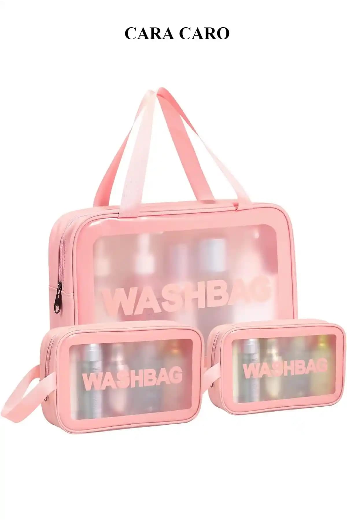 CARA CARO Taşınabilir PVC Su Geçirmez Seyahat Makyaj Çantası Seti İncelenmesi