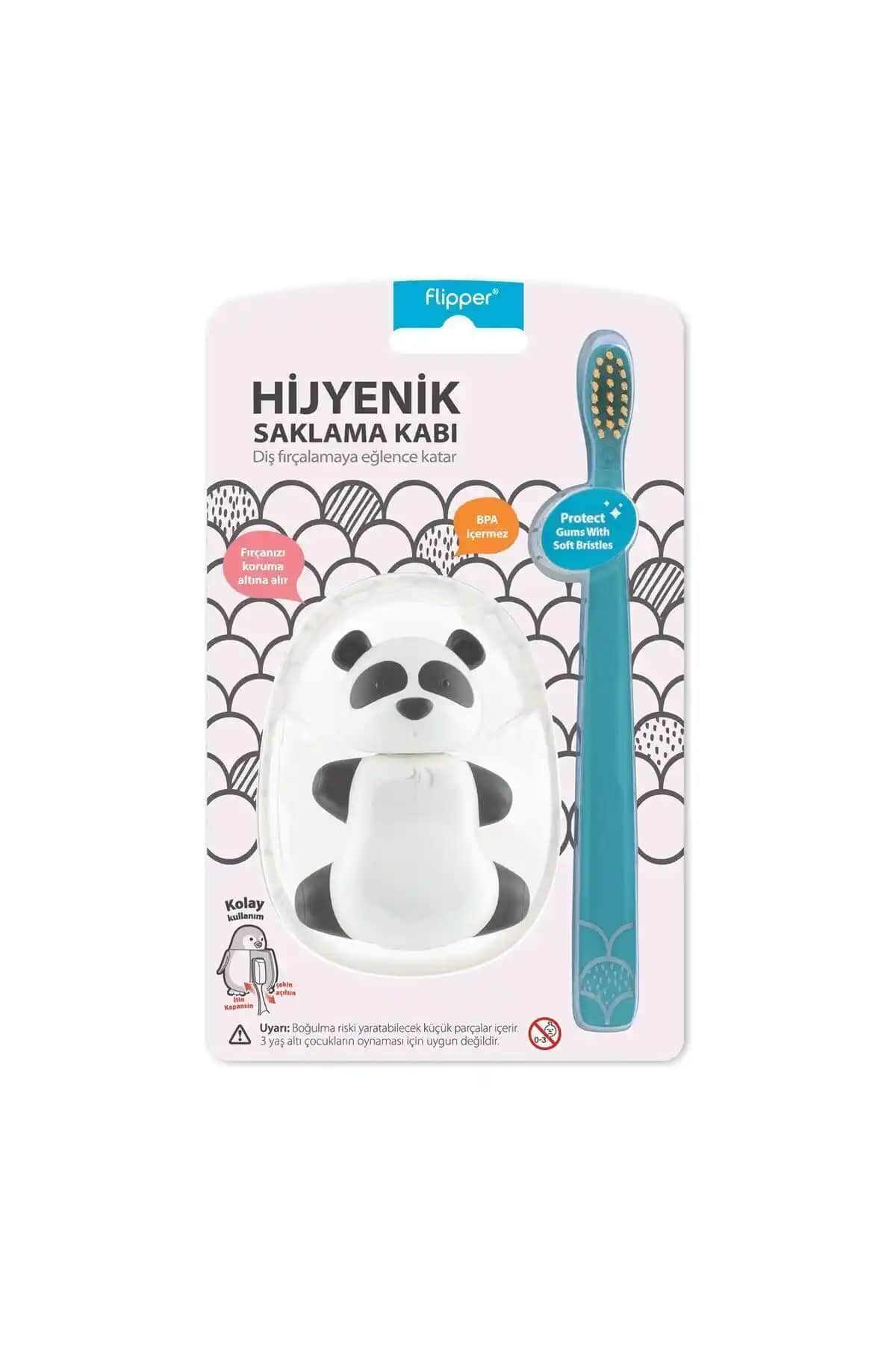 Çocuklar İçin Güvenli ve Eğlenceli Diş Bakımı Seti Panda Tasarımı