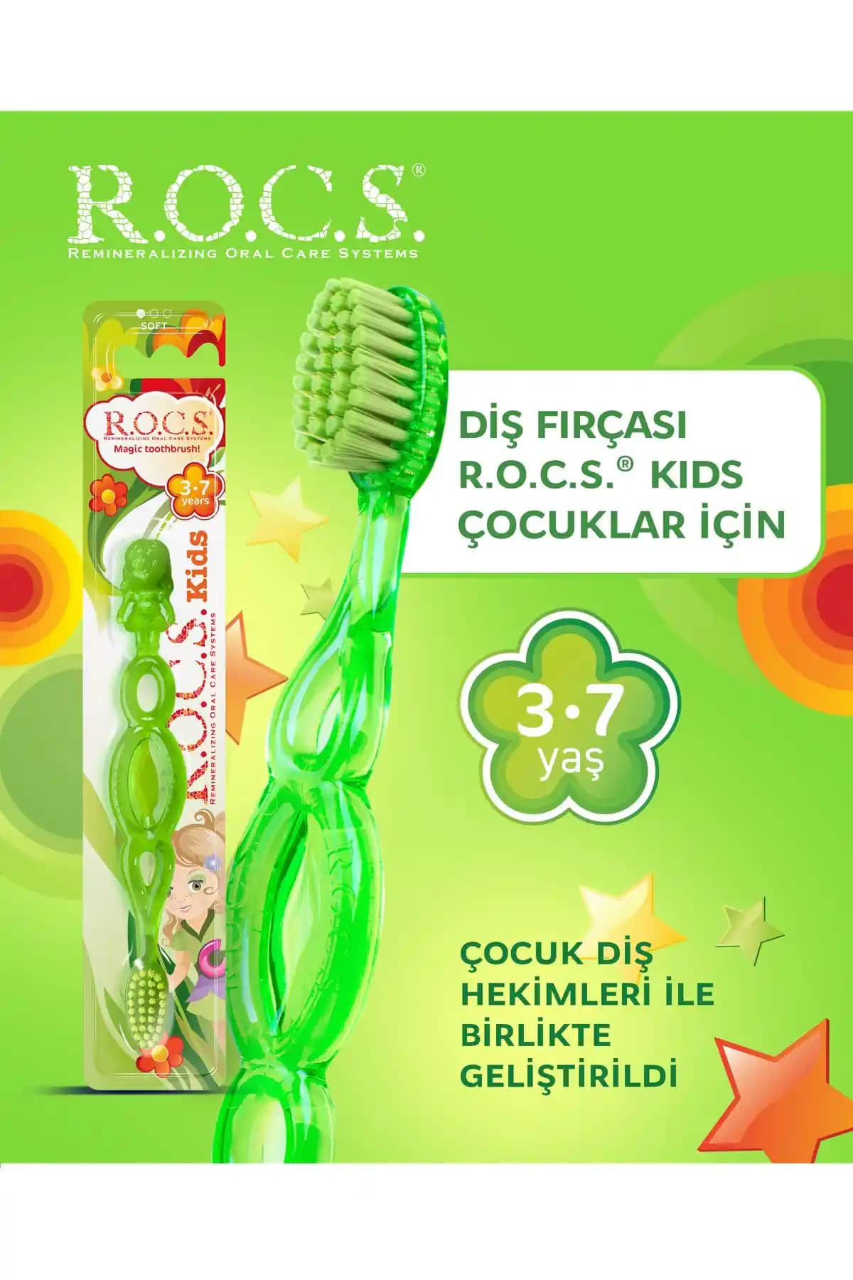 R.O.C.S. Rocs Kids 3-7 Yaş Çocuklar İçin Güvenli ve Etkili Diş Fırçası