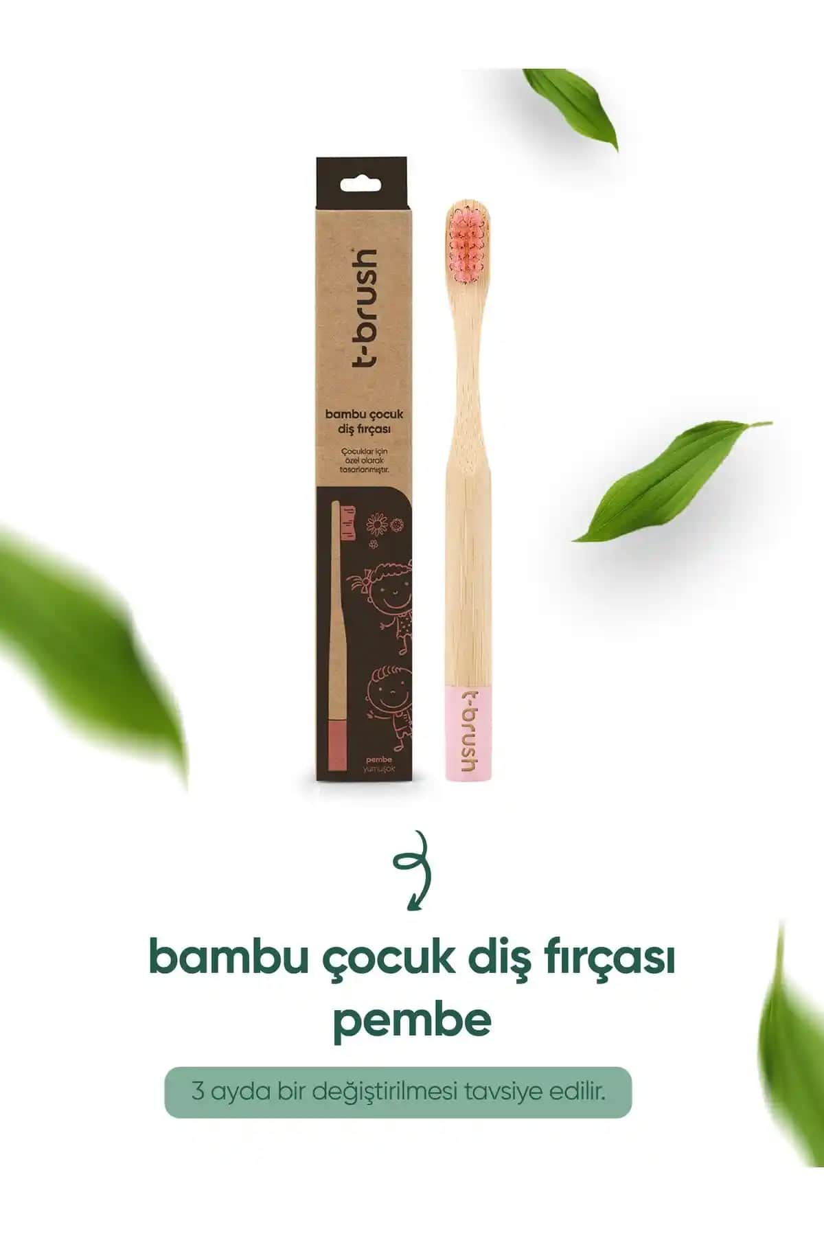 TBRUSH Vegan Bambu Çocuk Diş Fırçası Doğa Dostu ve Etkili Ağız Bakım Çözümü