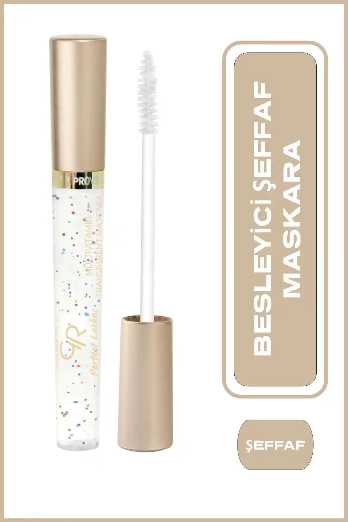 Golden Rose Perfect Lashes Multivitamin Şeffaf Maskara ile Doğal ve Bakımlı Kirpikler
