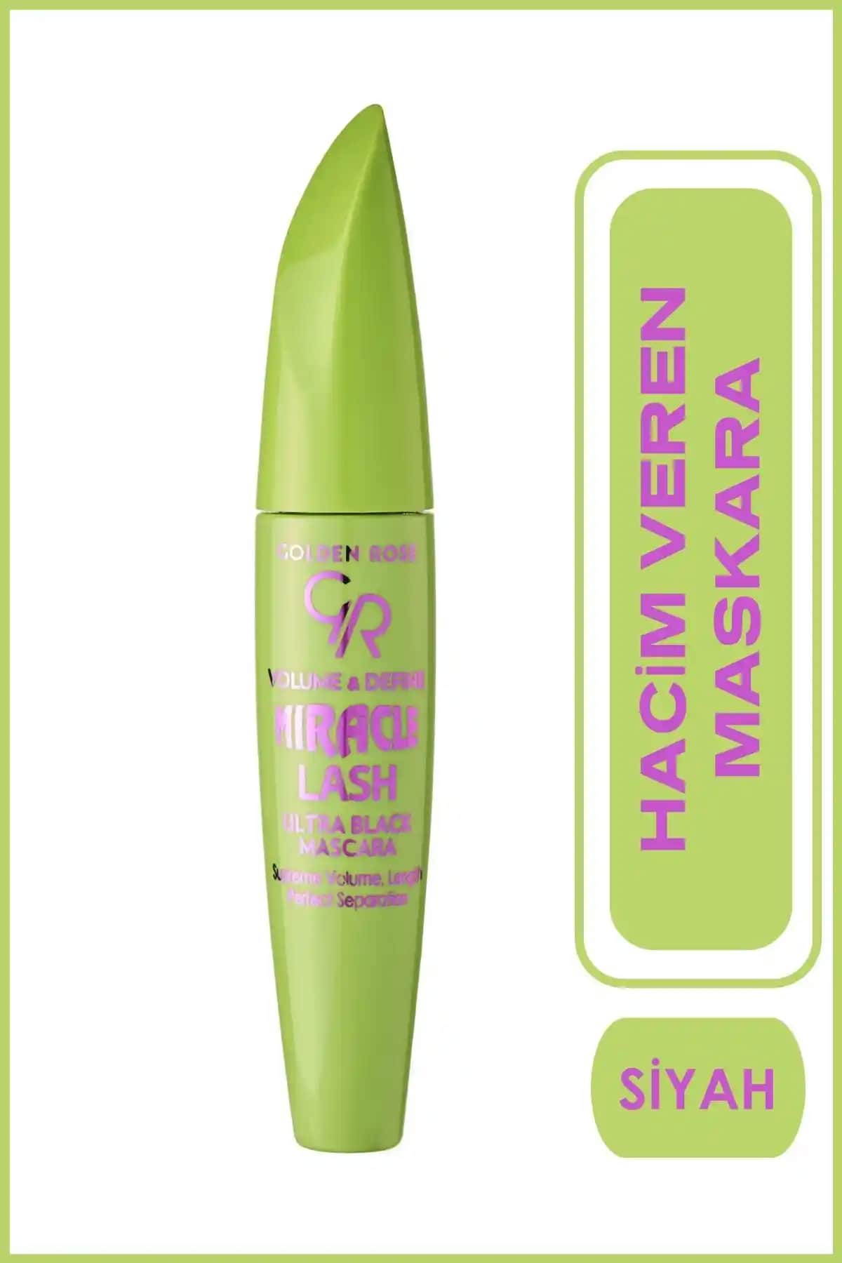 Golden Rose Volume & Define Miracle Lash Ultra Black Maskara: Yoğun Siyah ve Uzun Kirpikler İçin Uygun