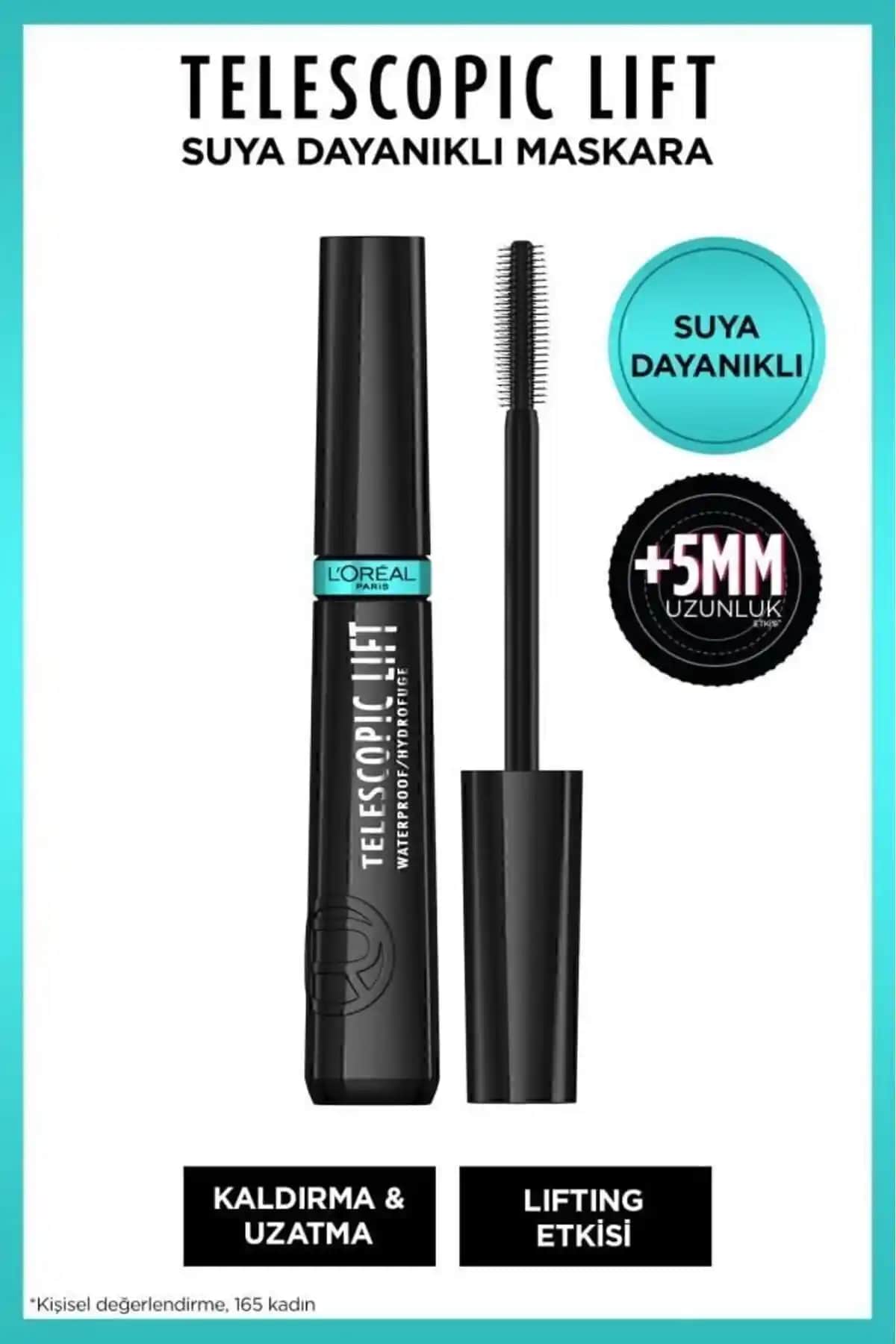 L'Oreal Paris Telescopic Lift Maskara: Uzun ve Hacimli Kirpikler İçin Günlük Kullanım Maskarası
