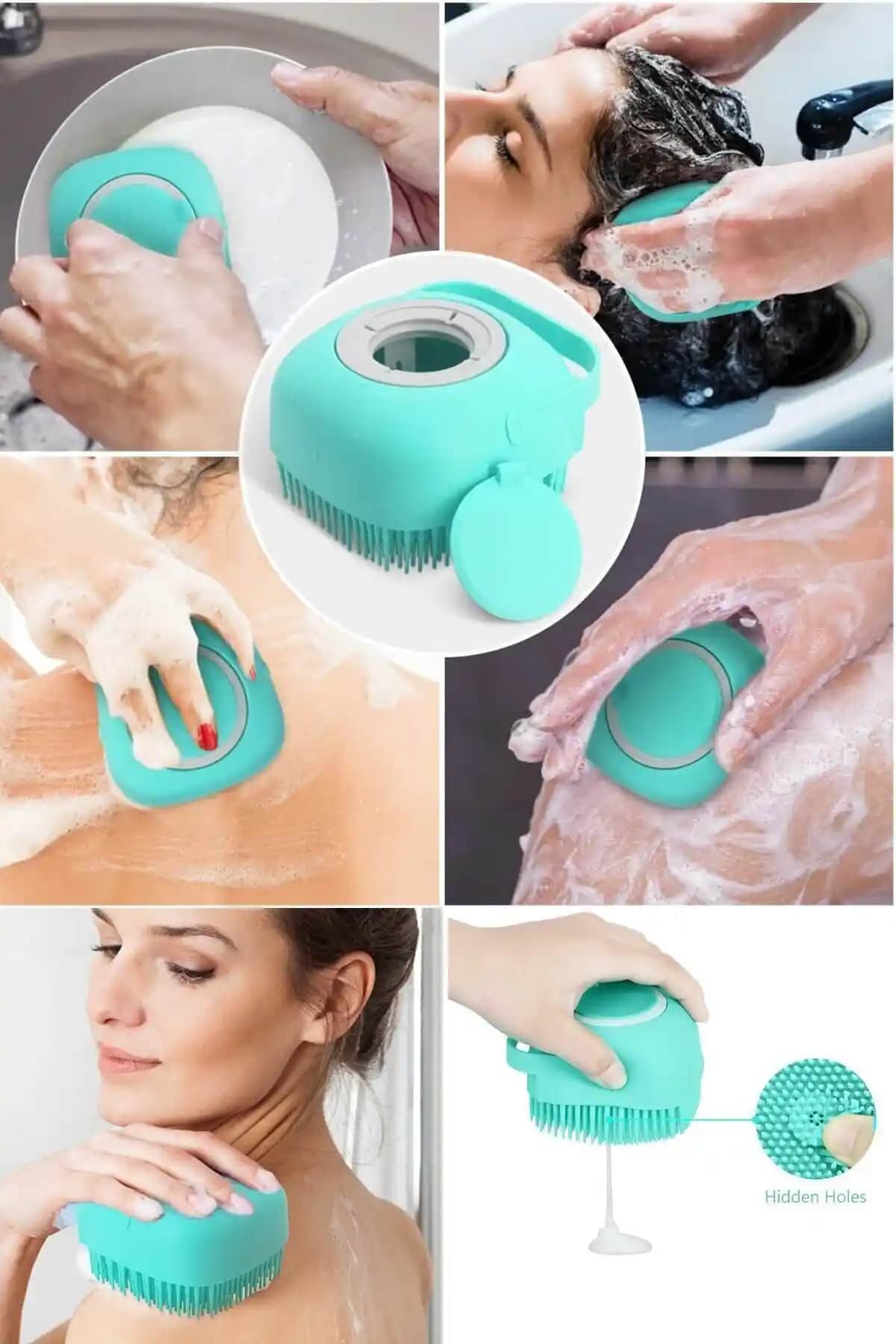 Genel Markalar Şampuan Hazneli Silikon Peeling Duş Fırçası ve SAVORYHOME Peeling Banyo Eldiveni Karşılaştırması