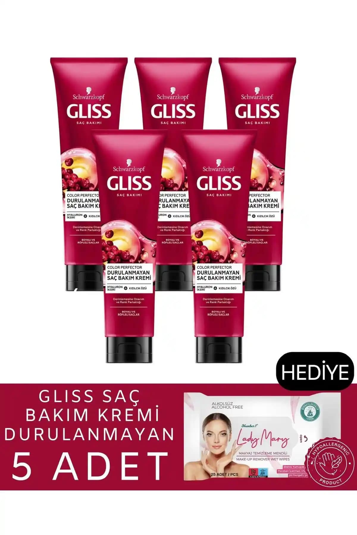 Gliss Hyaluron İksiri ve Lady Makyaj Temizleme Mendili ile Günlük Bakım Rutinizi Yenileyin