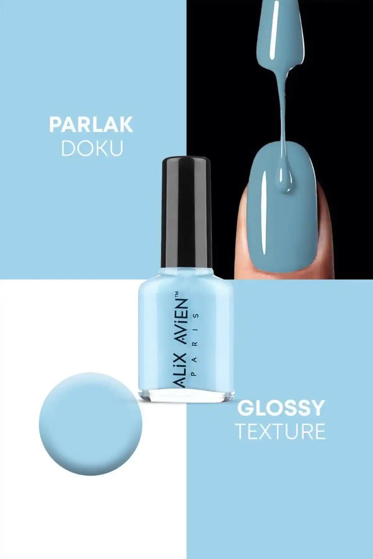 Alix Avien Toz Mavi Oje 66: Kalıcı ve Parlak Günlük Tırnak Bakımı Ürünü