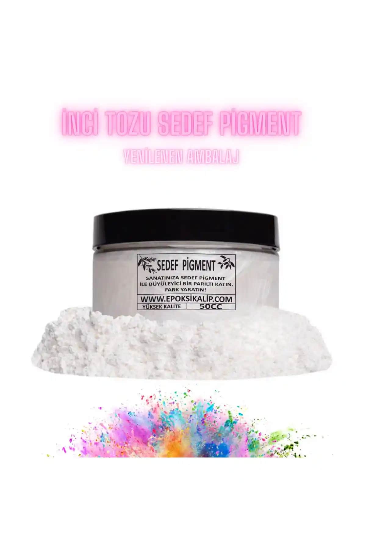 Epoksi Kalıp Cank Tırnak Oje İnci Tozu Sedef 50cc 15gr Parlak ve Dayanıklı Tasarım Malzemesi