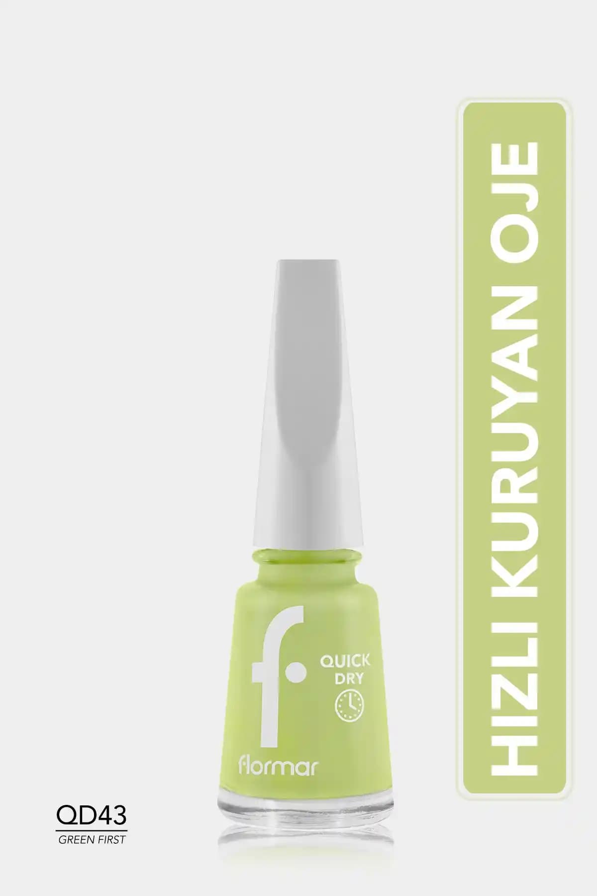 Flormar Hızlı Kuruyan Parlak Yeşil Oje: Canlı ve Enerjik Tırnaklar İçin Uygun Seçenek