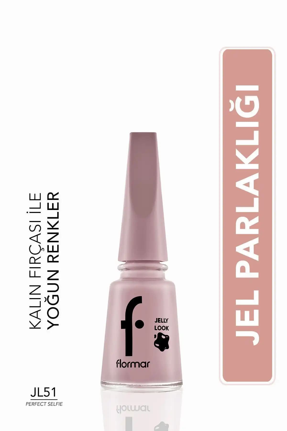 Flormar Jel Görünümlü Parlak Oje Pembe - Uzun Süre Dayanıklı ve Kolay Uygulama