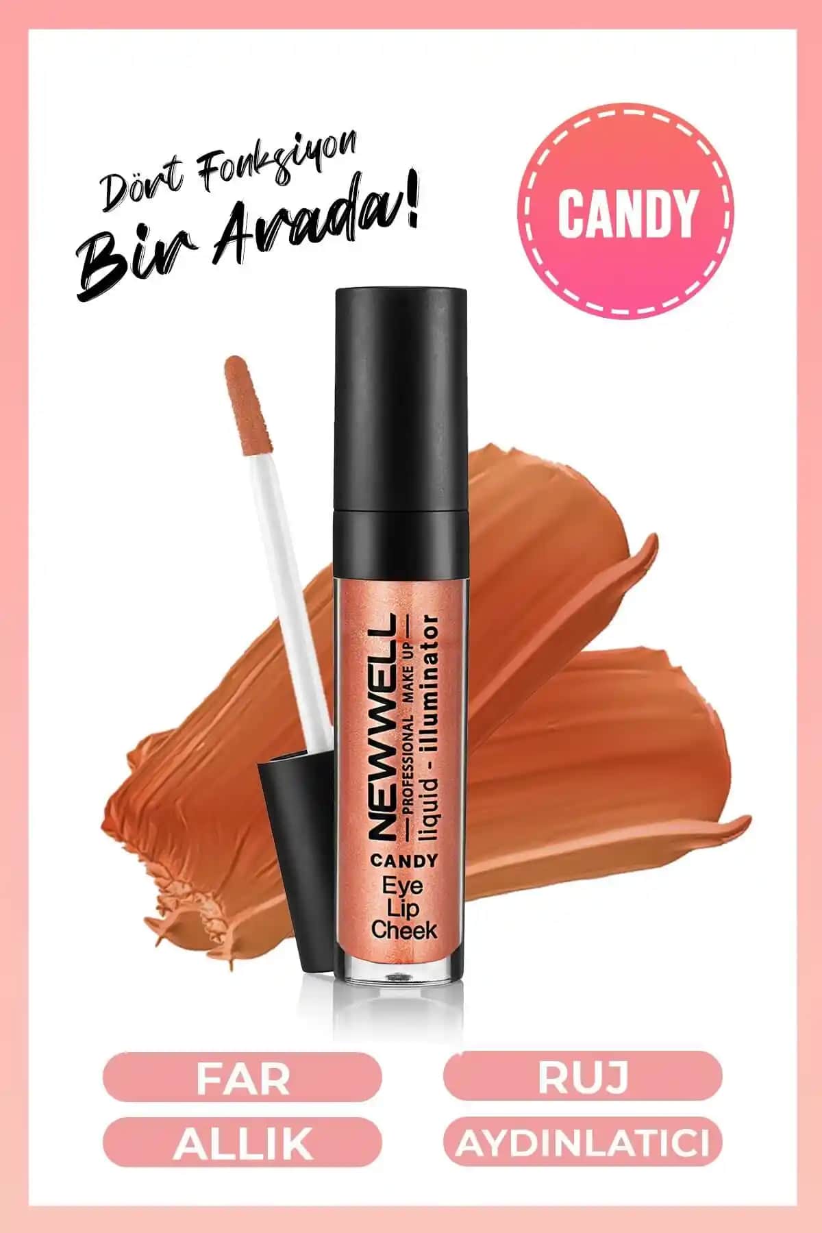 New Well Liquid Illuminator Allık 3'ü Bir Arada Candy ve Pink Up Karşılaştırması