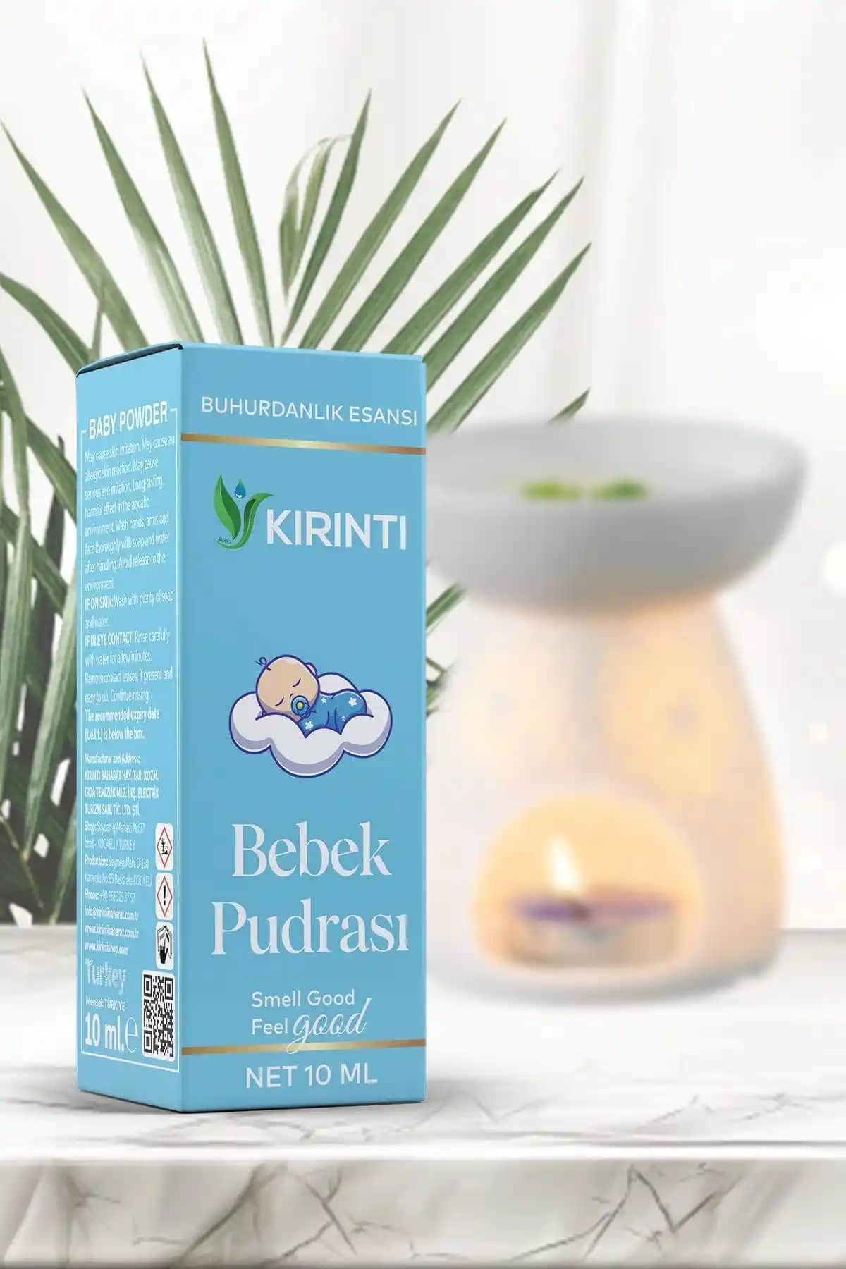 KIRINTI 2000 Bebek Pudrası Kokulu Buhurdanlık Esansı 10 ml ile Ferah ve Temiz Atmosfer Yaratın