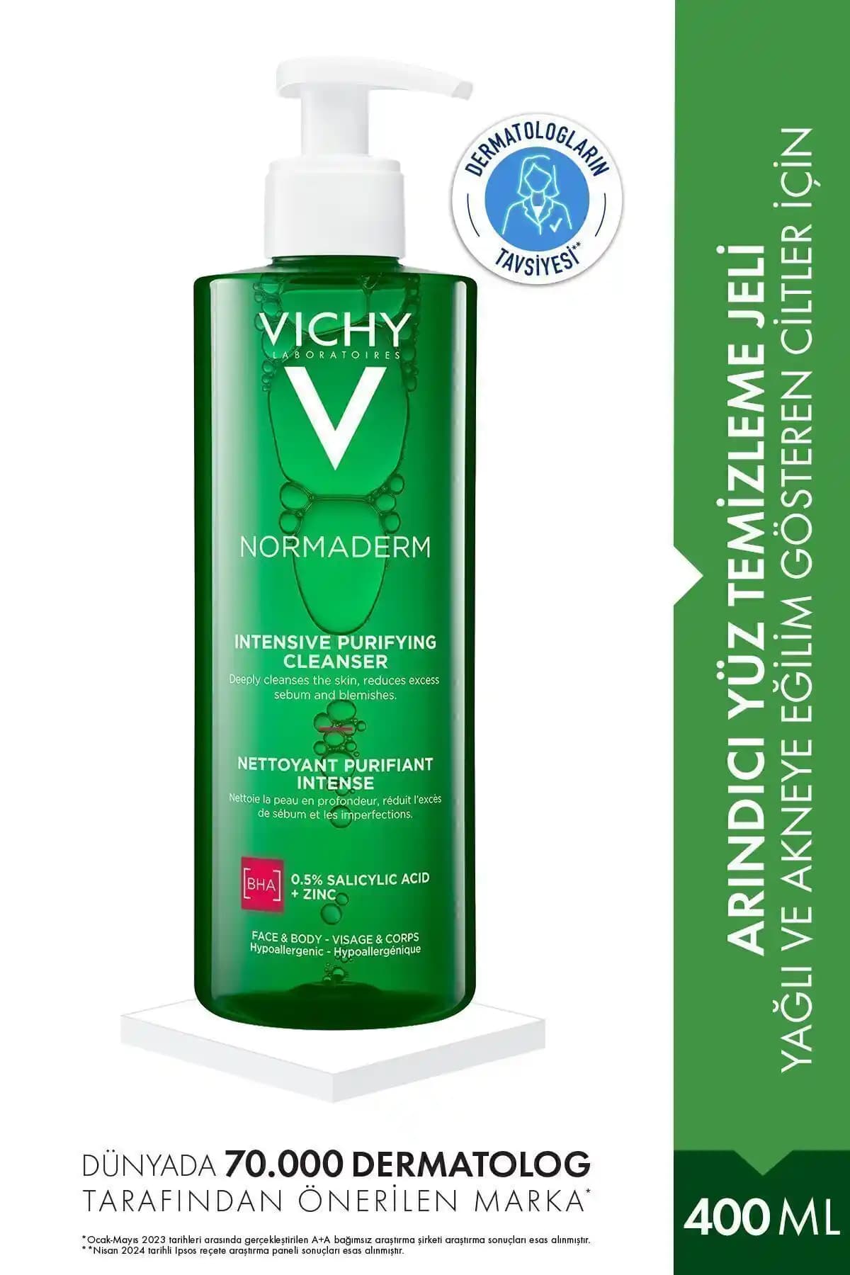 Vichy Normaderm Yüz Temizleme Jellerinin Karşılaştırması 400 ml ve 200 ml Hacim Seçenekleri