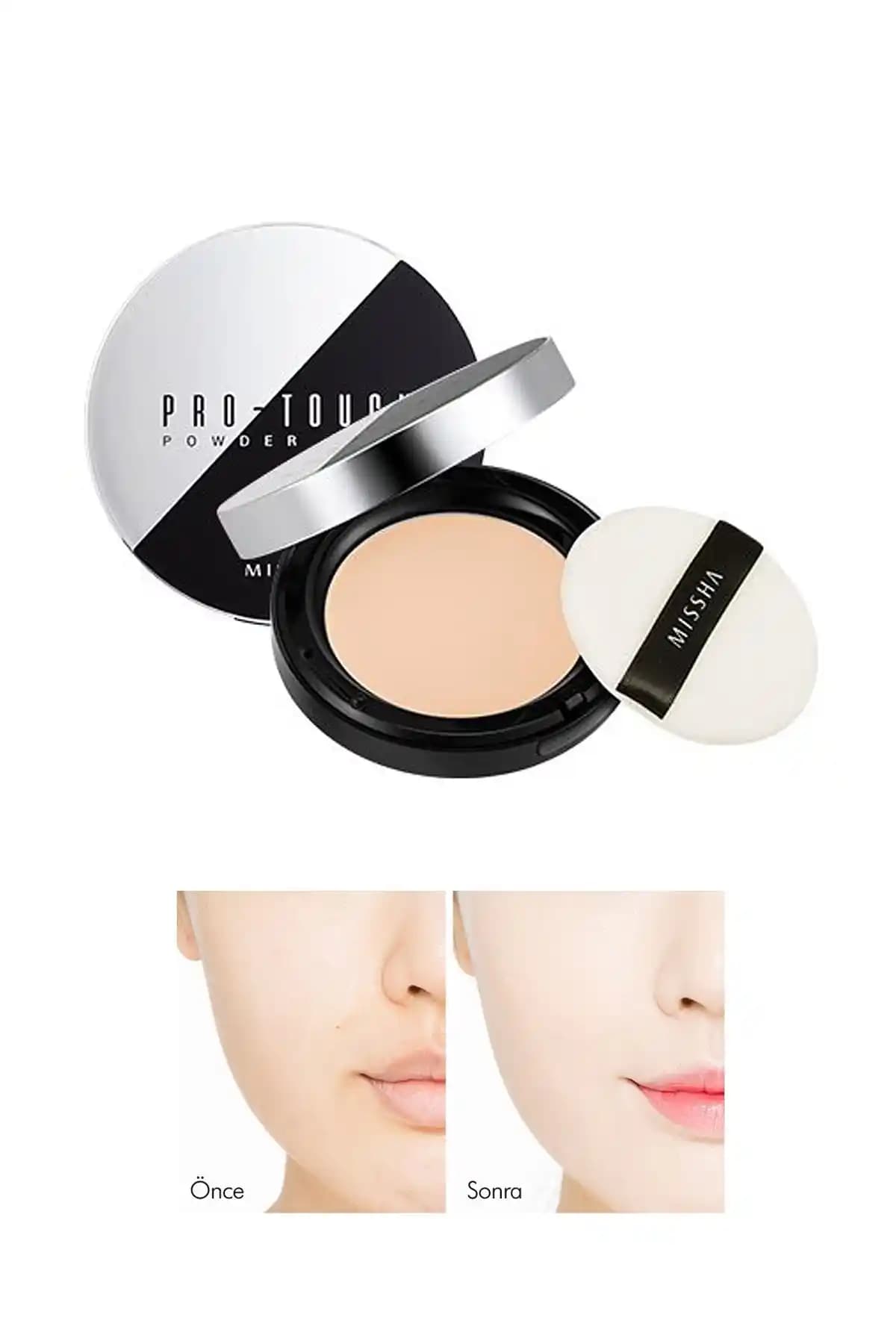 Missha Pro-Touch Powder Pact SPF25/PA++ ile doğal ve pürüzsüz makyaj görünümü sağlama