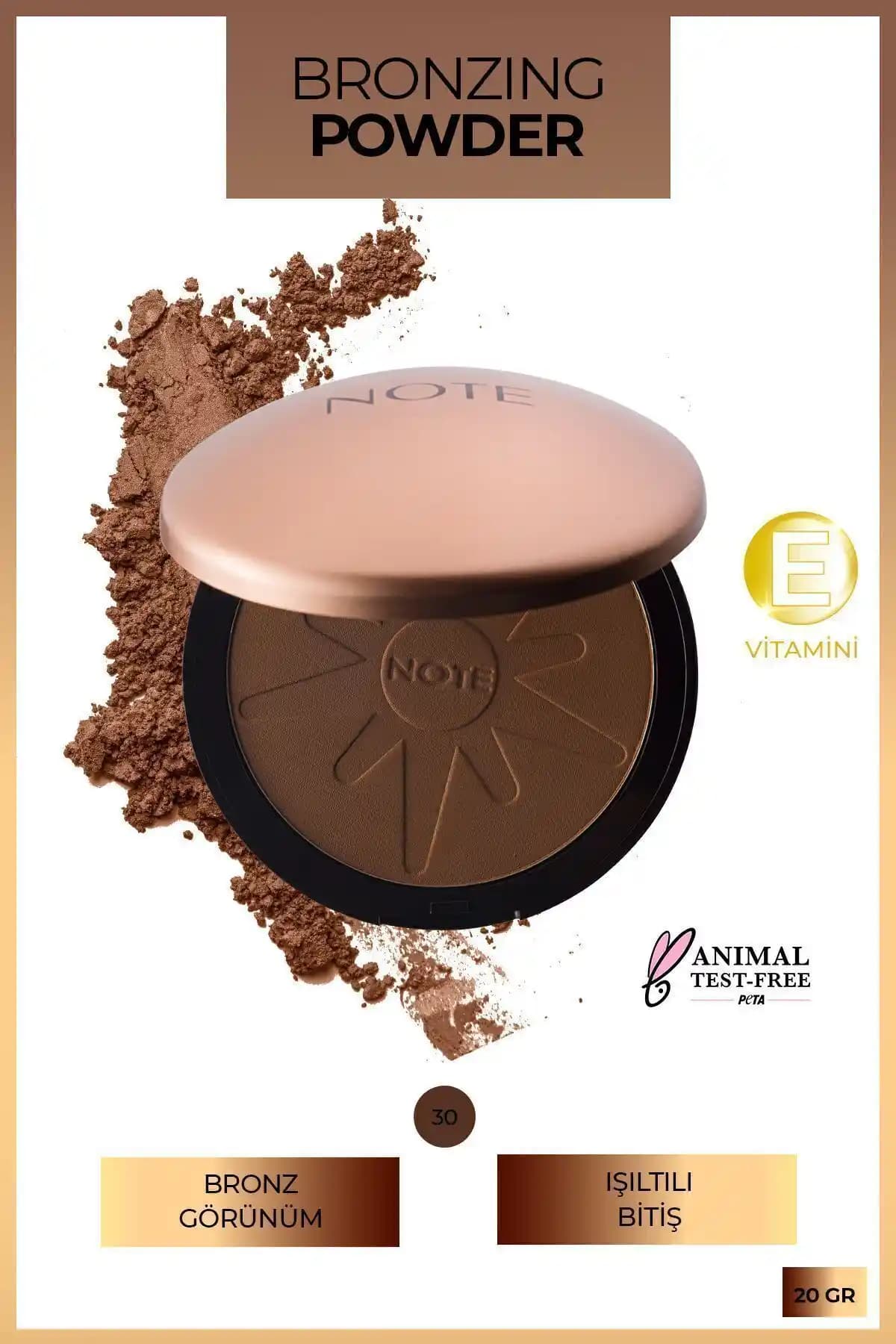 Note Cosmetics Bronzing Powder Doğal ve Işıltılı Bir Bronzluk Sağlayan Toz Pudra