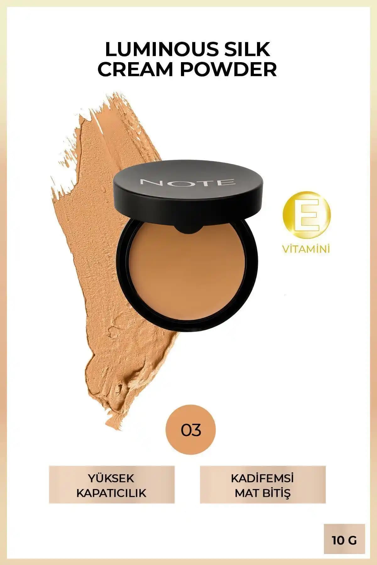 Note Cosmetics Luminous Silk Cream Powder Mat Bitişli Pudra Fondöten Ürün İncelemesi
