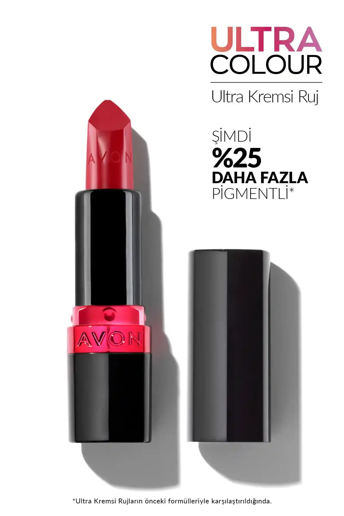 Avon Ultra Kremsi Ruj Red 2000: Canlı Kırmızı Tonuyla Uzun Süre Dayanan Dudak Makyajı