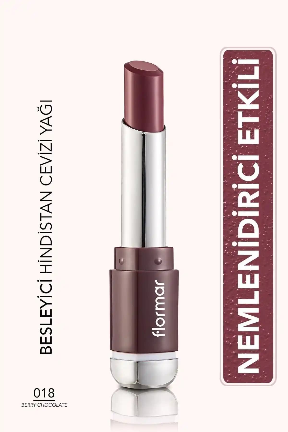 Flormar Saten Dokulu Rujlar Karşılaştırması: 018 Berry Chocolate ve 019 Scarlet Sienna