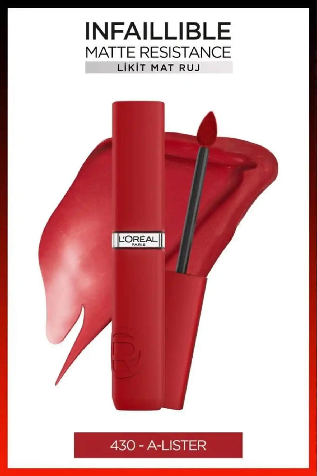 L'Oreal Paris Infaillible Matte Resistance Likit Mat Ruj 430 A-Lister - Kalıcı ve Mat Bitişli Dudak Rengi