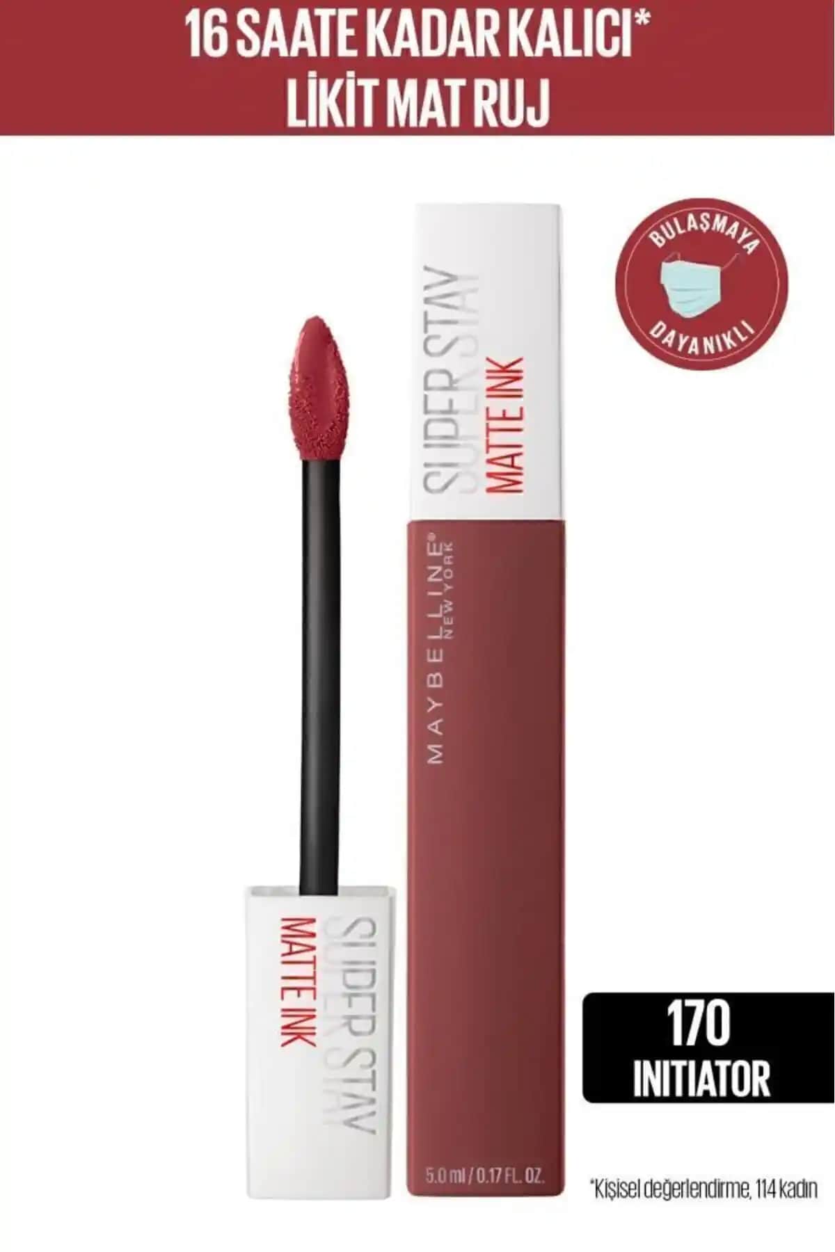 Maybelline New York Super Stay Matte Ink Likit Mat Ruj 170 Initiator Kalıcı ve Canlı Renkli