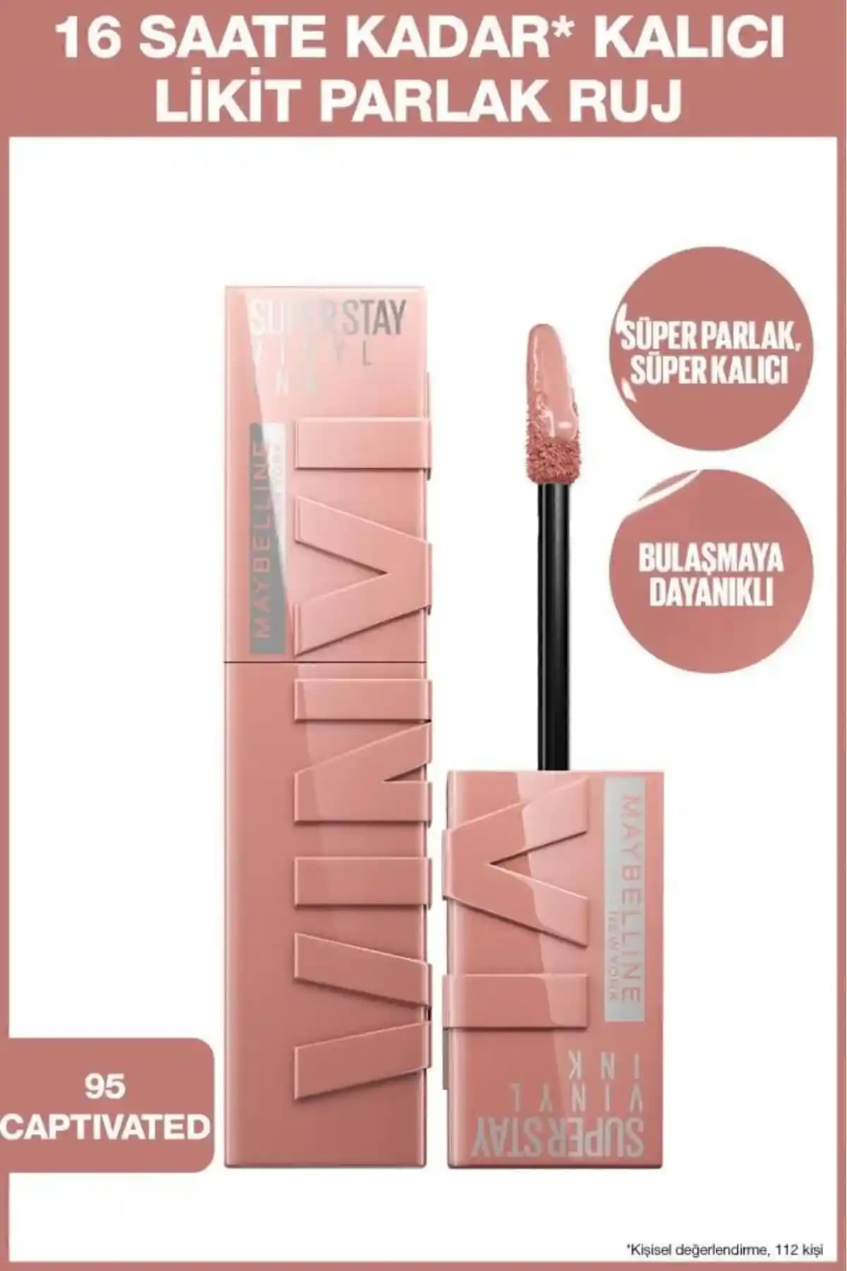 Maybelline New York Super Stay Vinyl Ink Uzun Süre Kalıcı Parlak Ruj İncelemesi
