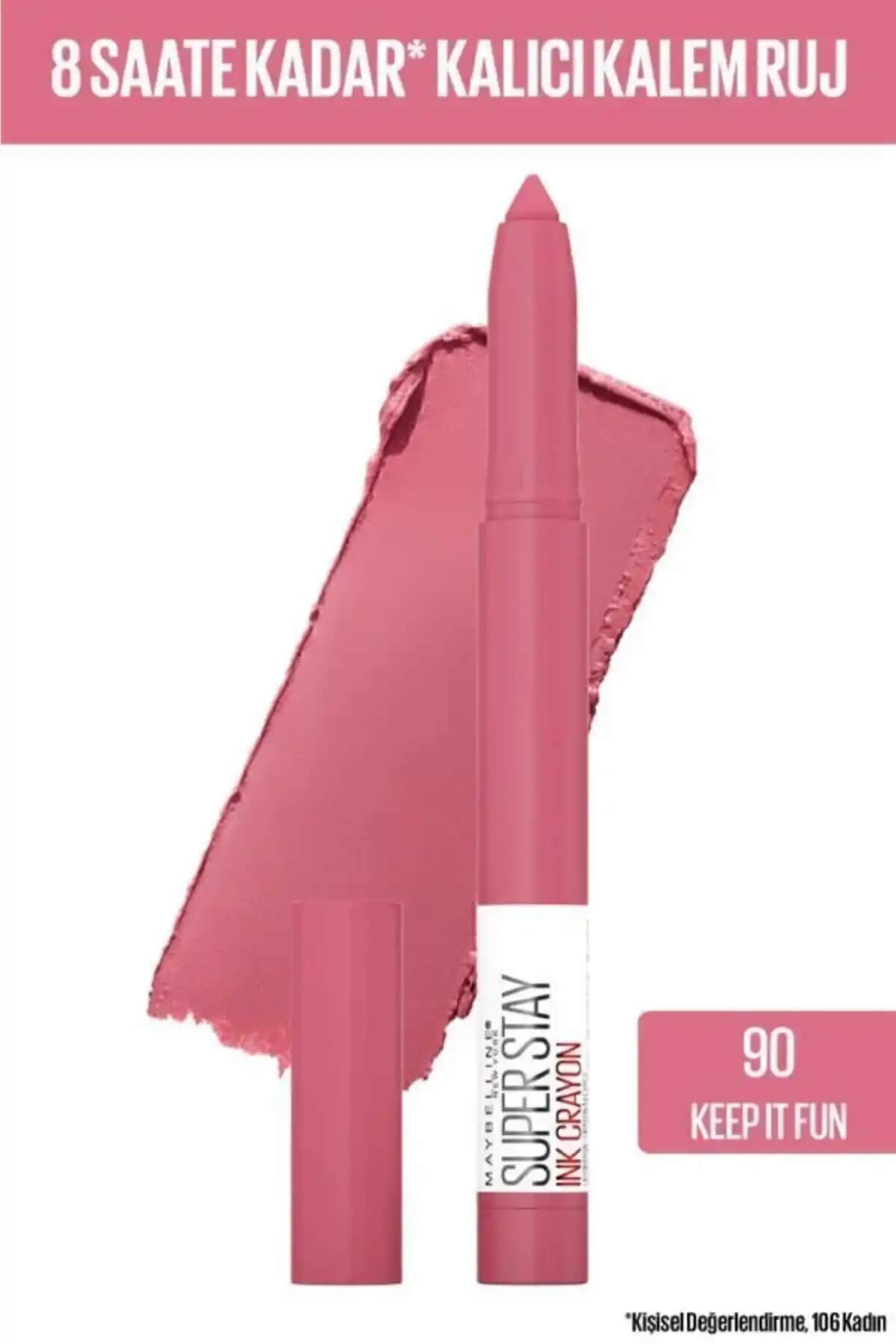 Maybelline Super Stay Ink Kalem Mat Ruj Pinks Edition 90 Keep It Fun - Kalıcı Dudak Makyajı