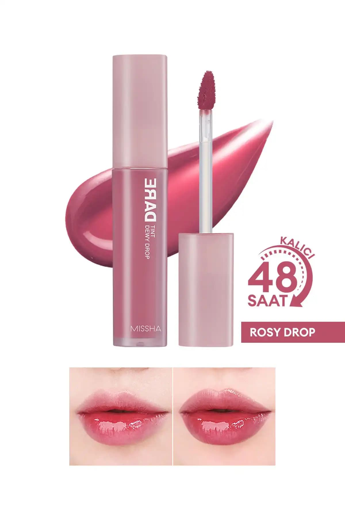 Missha Dare Tint Dewy Drop Dudak Parlatıcı: Uzun Süre Kalıcı ve Doğal Görünüm Sağlar