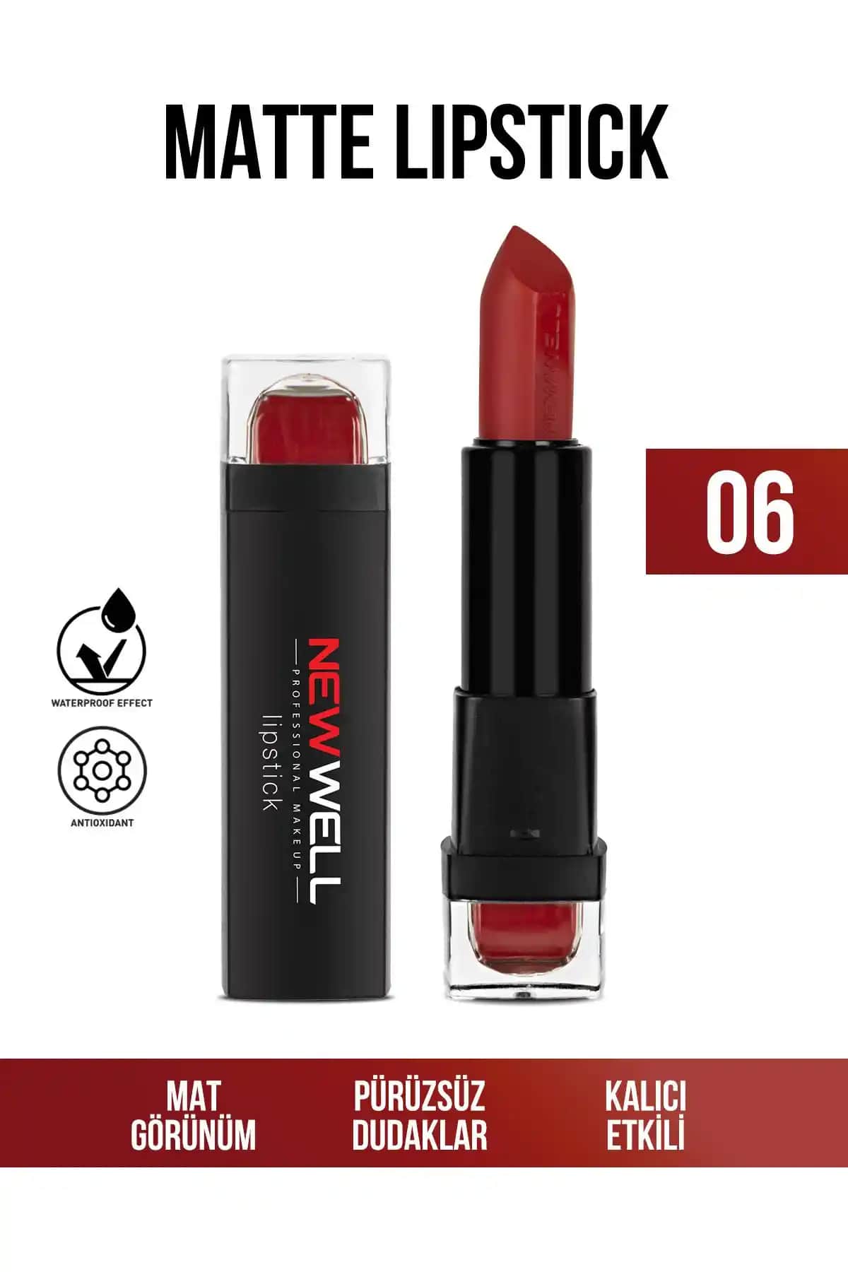 New Well Lipstick 06: Yüksek Kaliteli Renk ve Uzun Süreli Kalıcılık Sağlayan Ruj