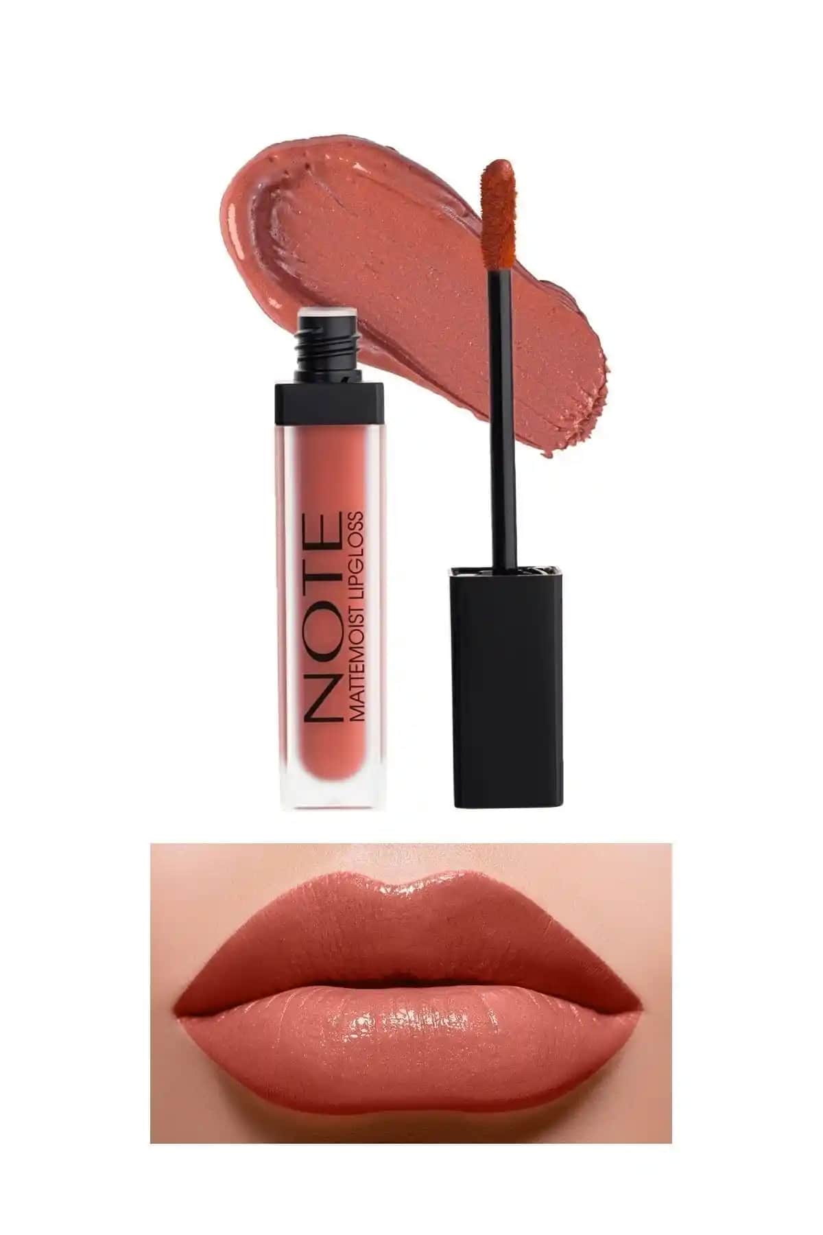 Note Cosmetics Mattemoist Lipgloss: Yarı Mat ve Saten Bitişli Renklerle Günlük Kullanım için Uygun