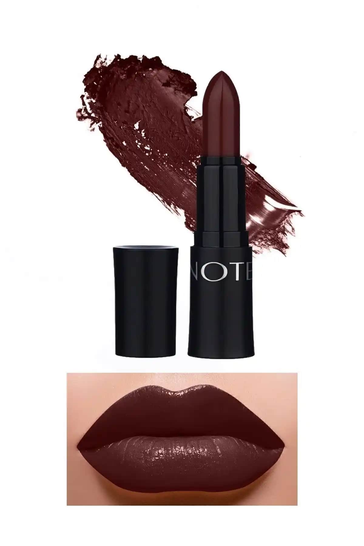 Note Cosmetics Mattemoist Lipstick 307 Dark Wine Bordo Mat Ruj Şık ve Kalıcı Dudak Rengi