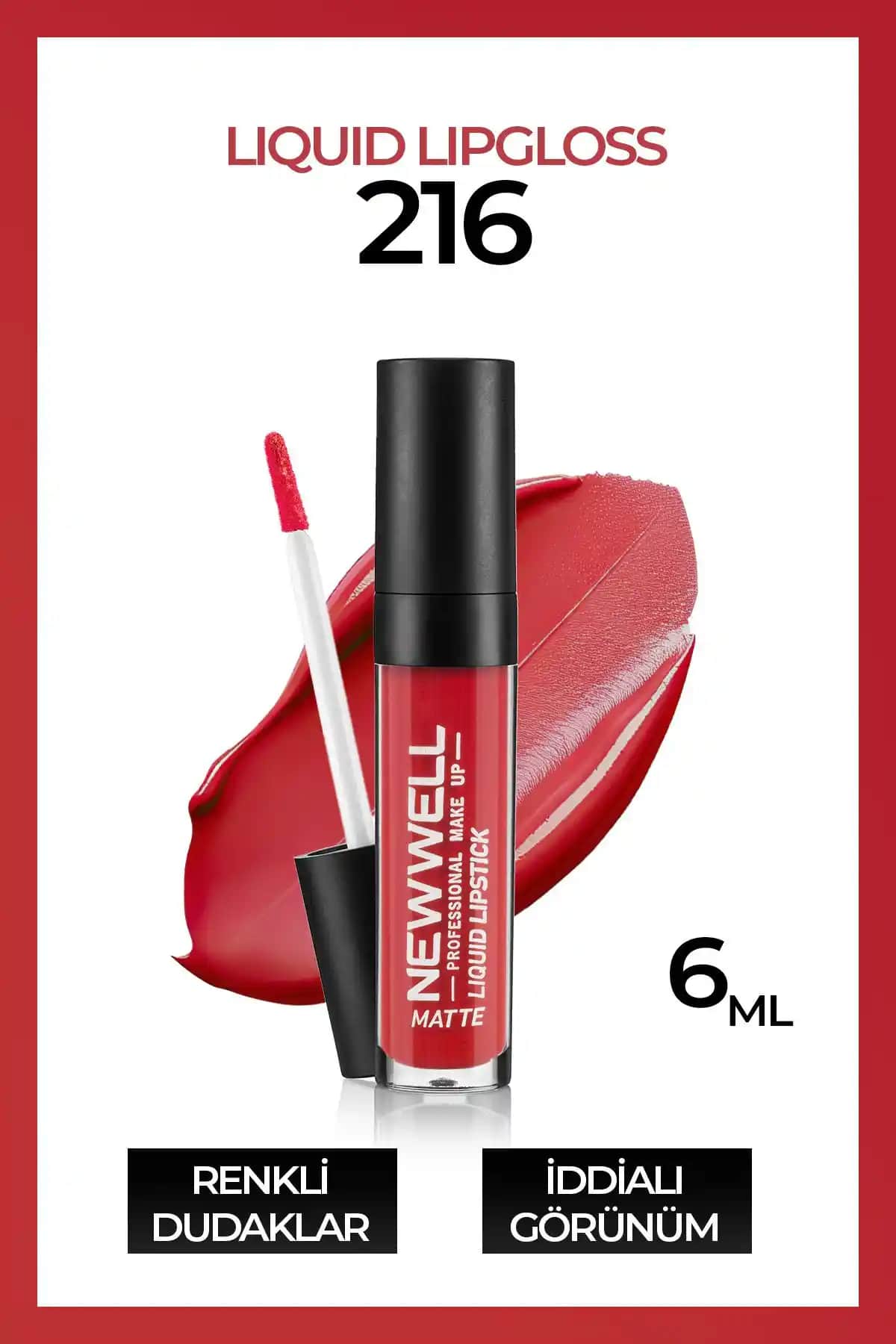 Well Liquid Lipgloss 216 Modern ve Parlak Dudaklar İçin Kalıcı ve Kolay Uygulamalı