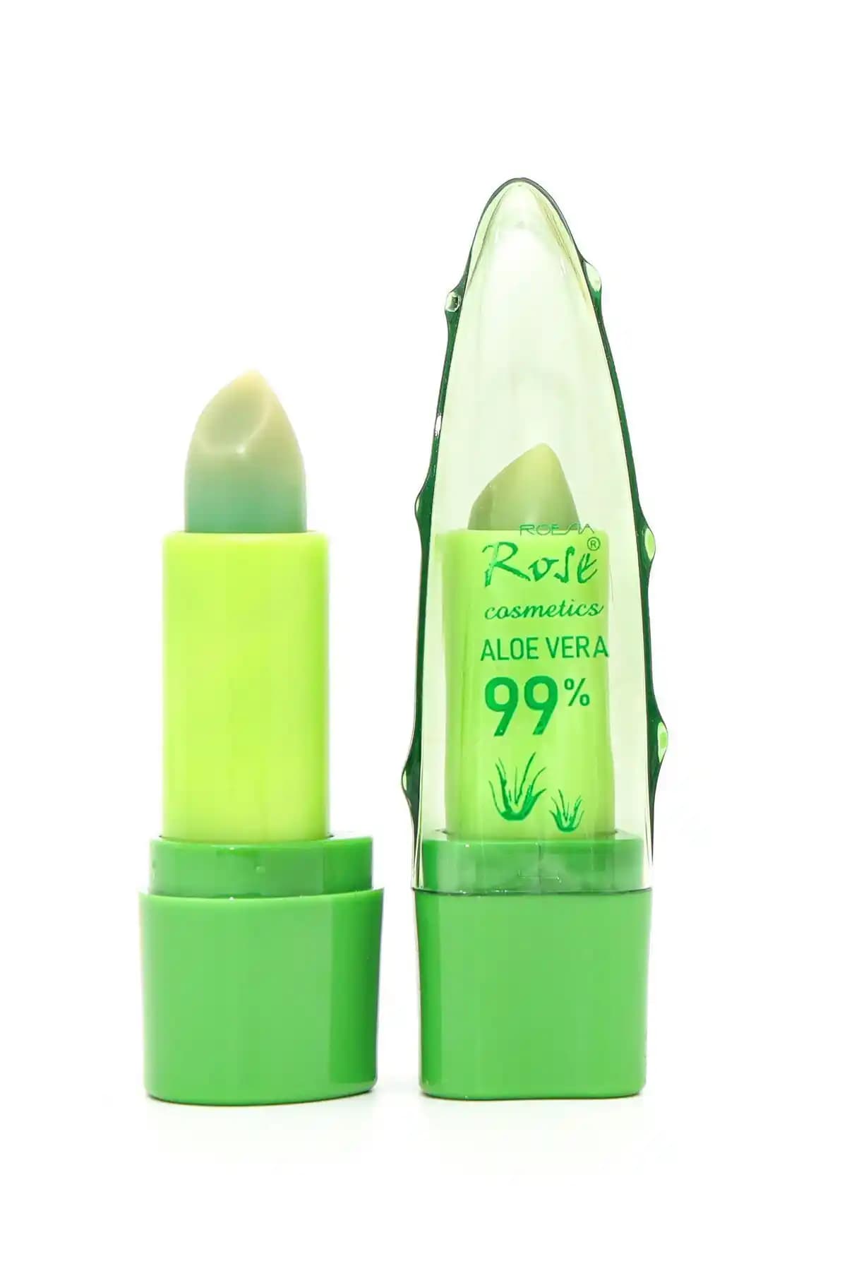 Roesıa Rose Aloe Vera %99 Dudak Bakım Nemlendirici Ruju Günlük Kullanım İçin Uygun