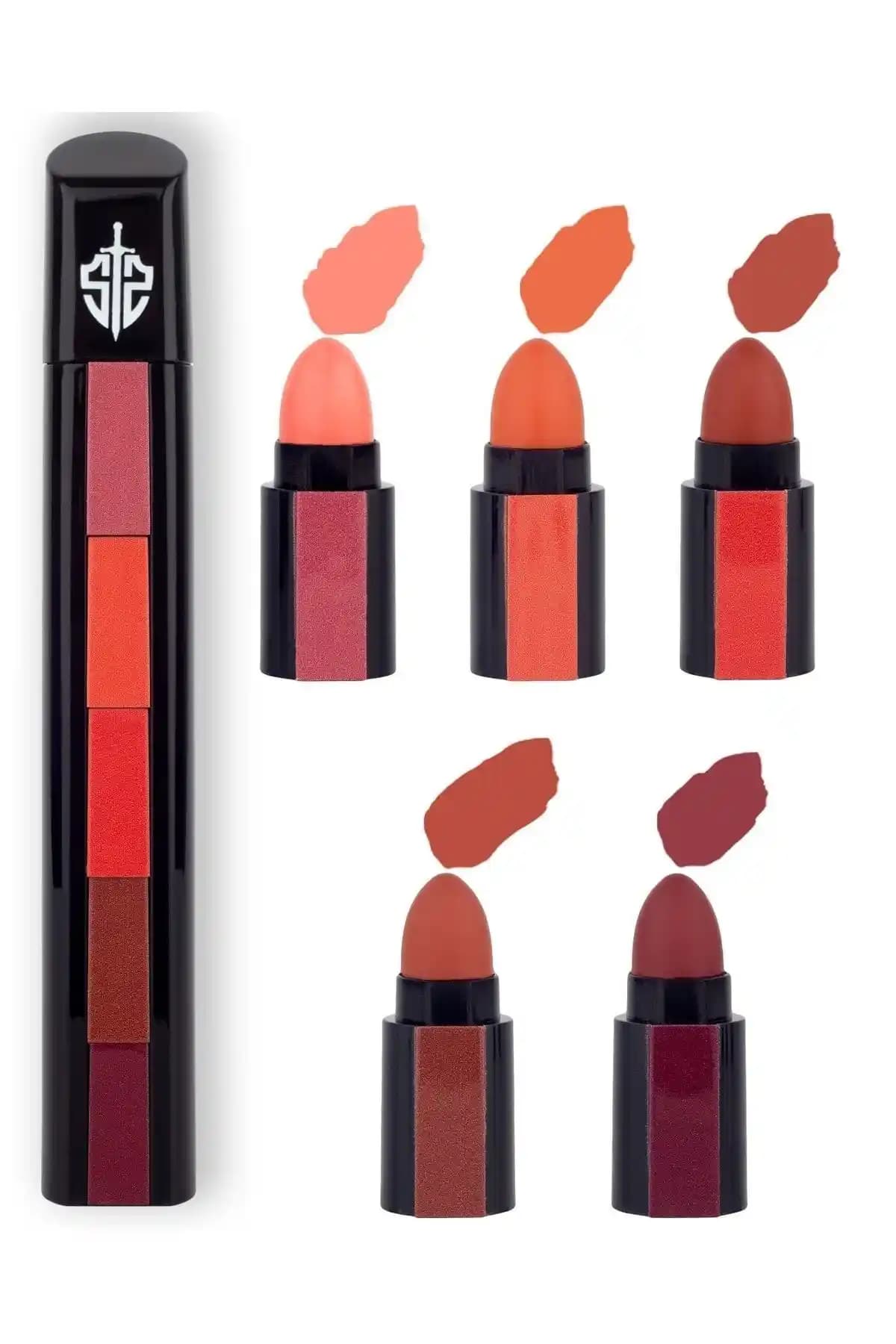 Trinova 5'li Kat Kat Matruşka Ruj Seti: Kalıcı ve Pratik Günlük Makyaj Rujleri