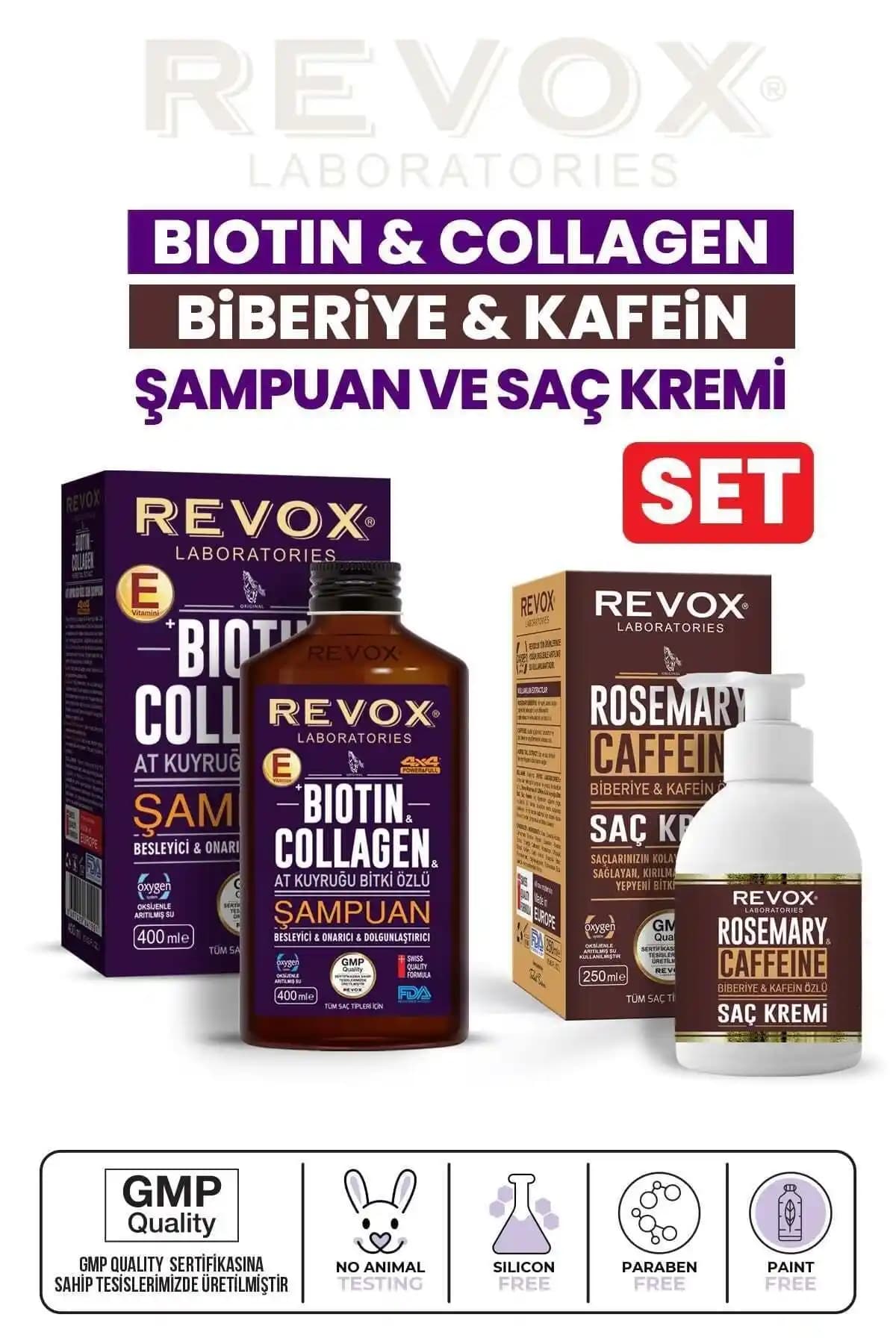 Revox Biotin ve Kolajen E Vitamini Destekli Saç Bakım Seti ile Güçlü ve Sağlıklı Saçlar İçin Uygun Çözüm