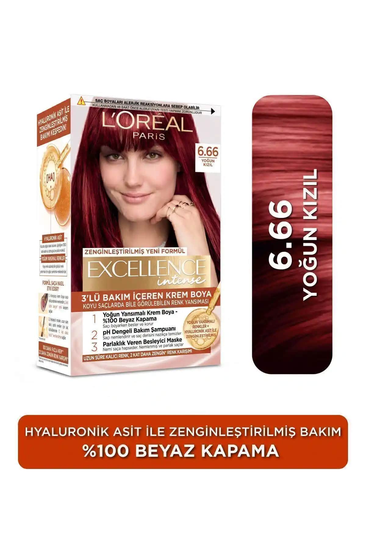 L'Oreal Paris Excellence Intense Kızıl Saç Boyası: Kalıcı ve Yoğun Kızıl Tonlar İçin Profesyonel Çözüm