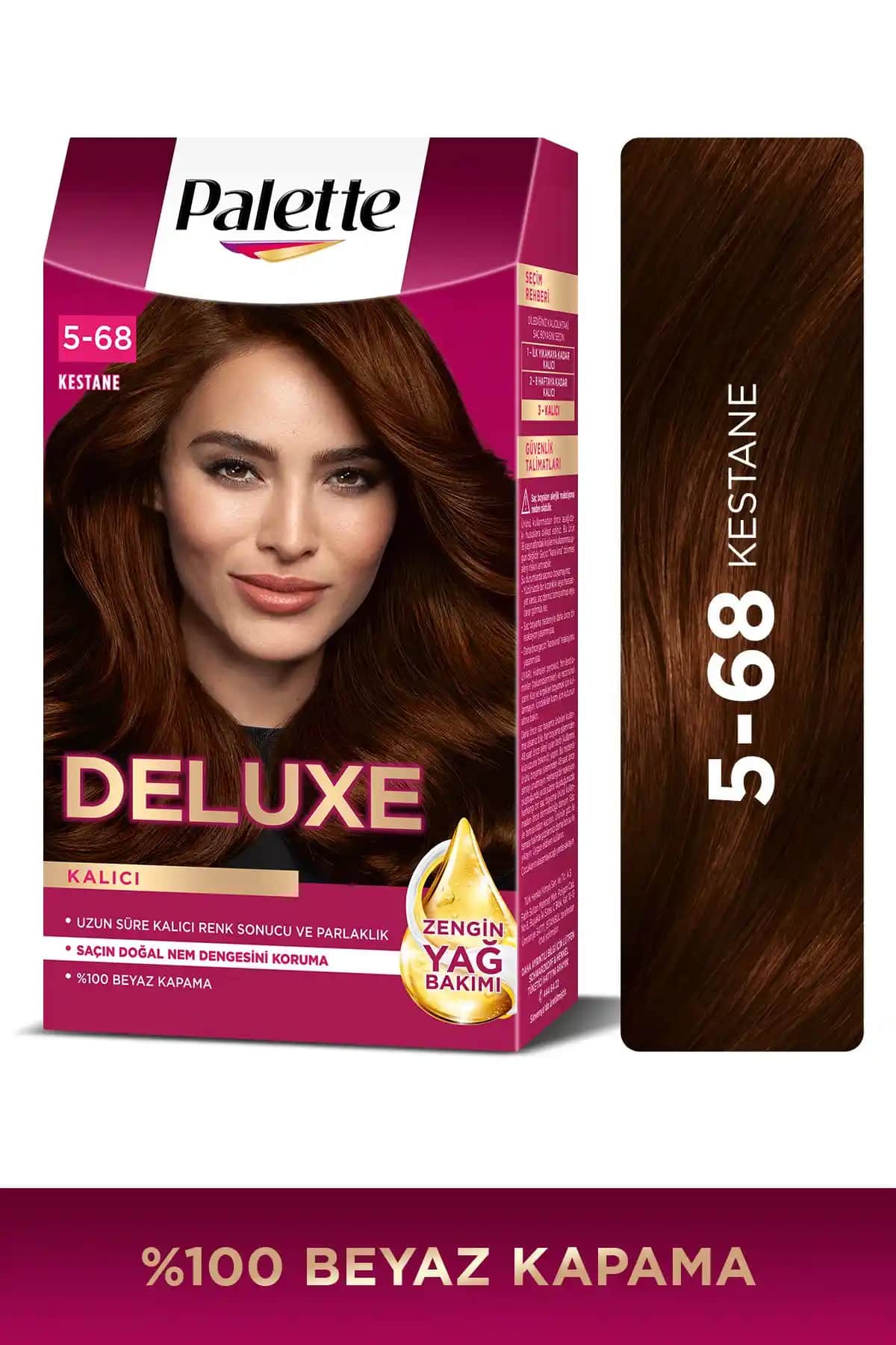 Palette Deluxe 5-68 Kestane: Kalıcı ve Güvenli Kahverengi Tonlarıyla Makyaj Seçeneği