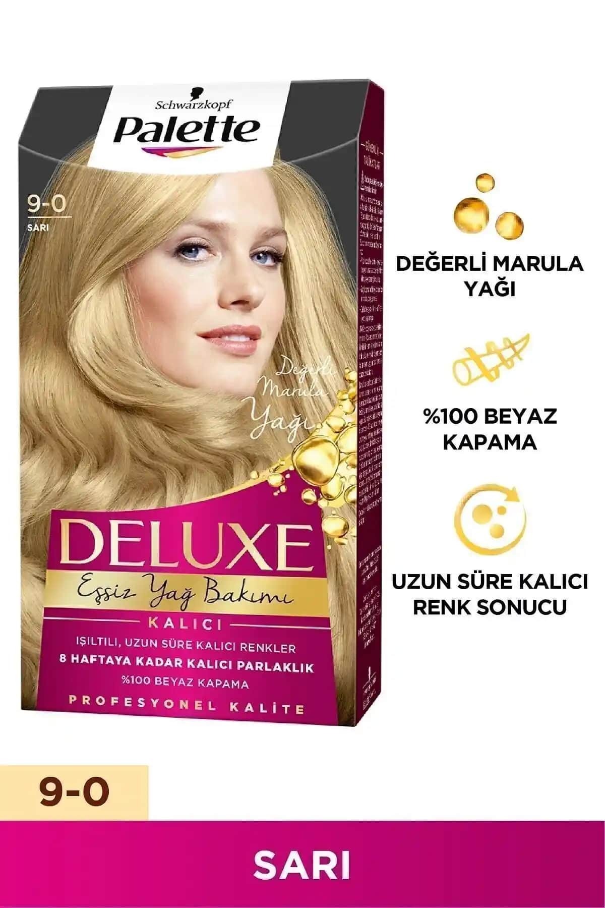 Palette DELUXE Sarı 9-0: Güvenli ve Parlak Sarı Saç Boyası Ürünü Özellikleri