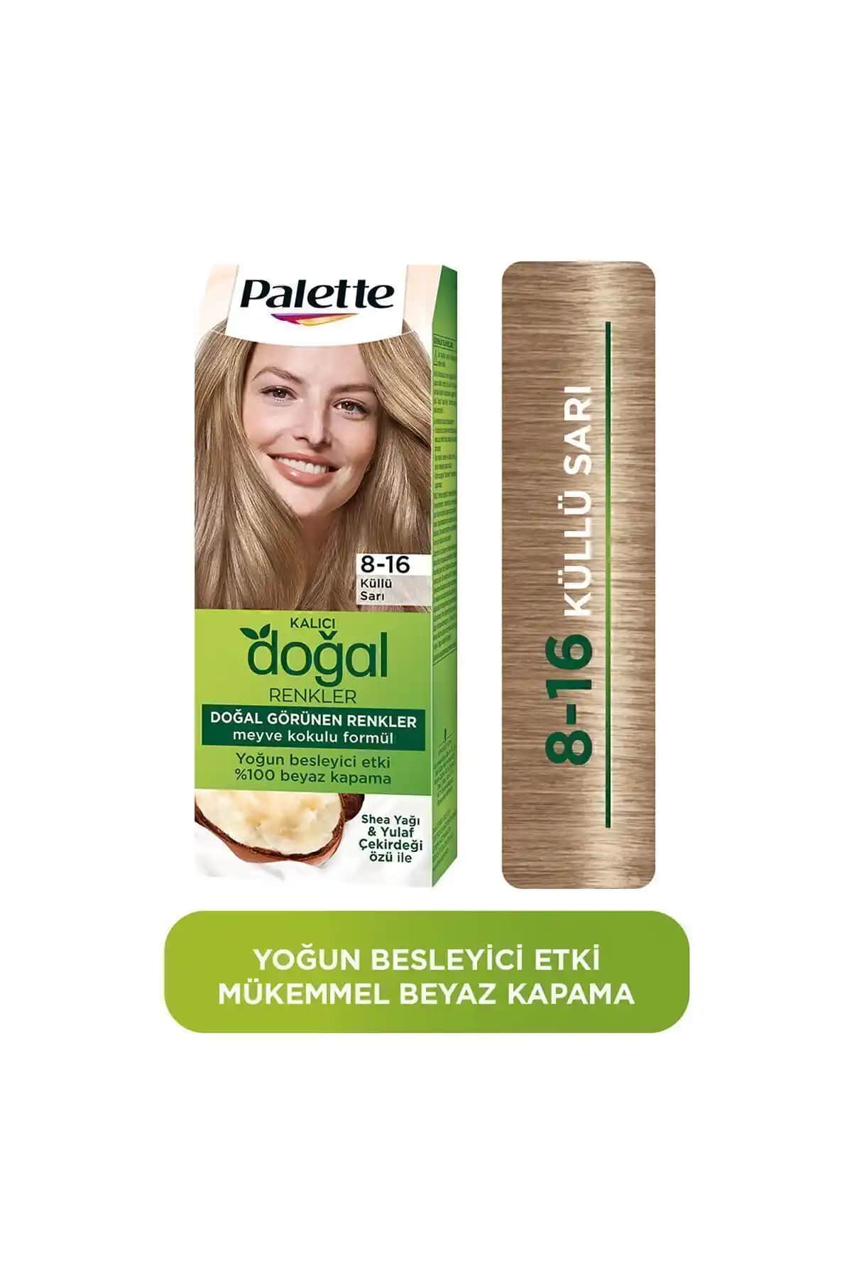 Palette Kalıcı Doğal Renkler Saç Boyası Küllü Sarı Tonlarıyla Uzun Süreli Parlaklık