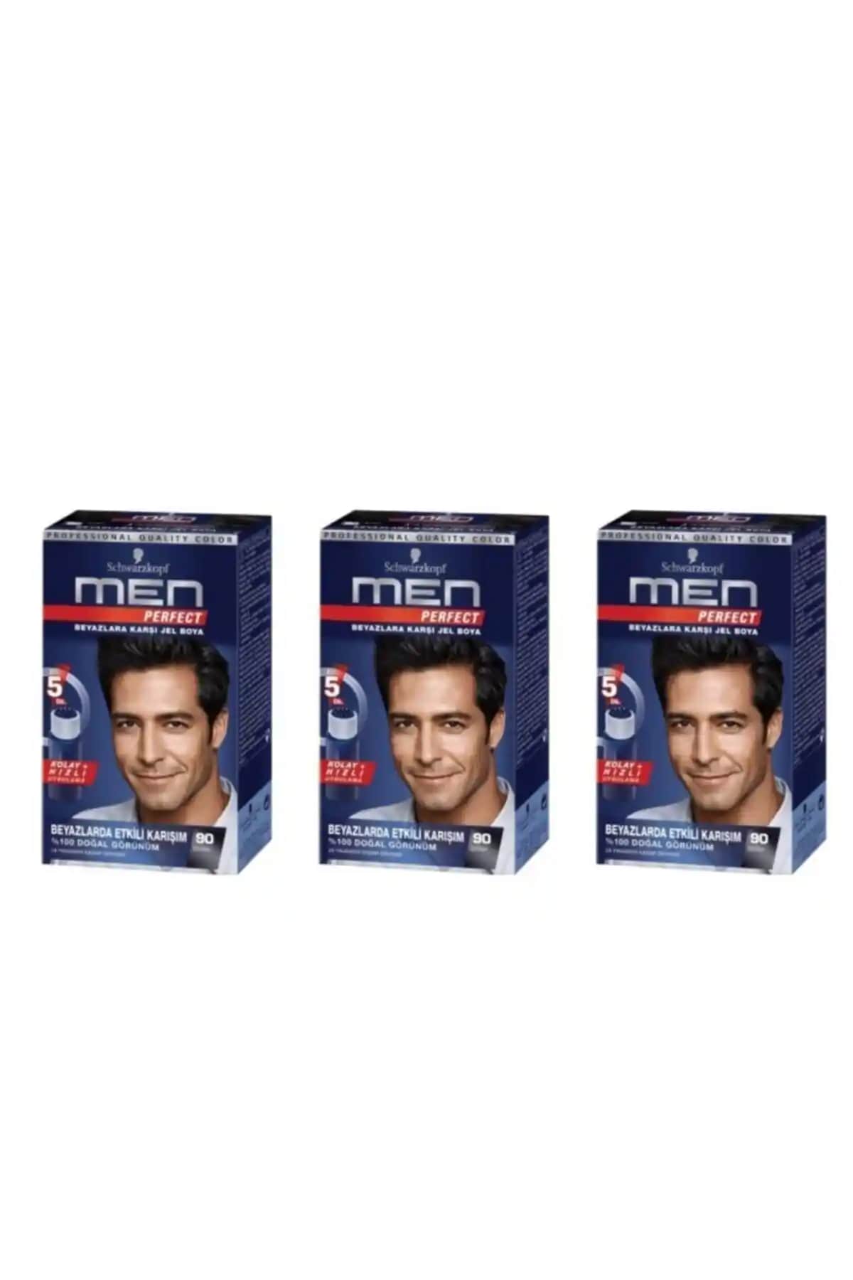 Schwarzkopf Men Perfect 90 Siyah: Erkekler İçin Kalıcı ve Kolay Uygulamalı Siyah Saç Boyası