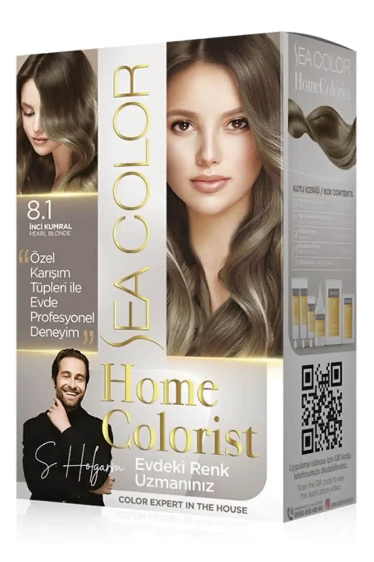Sea Color Homecolorist 8.1 İnci Kumral Saç Boyası Profesyonel Kalitede Ev Kullanımı İçin