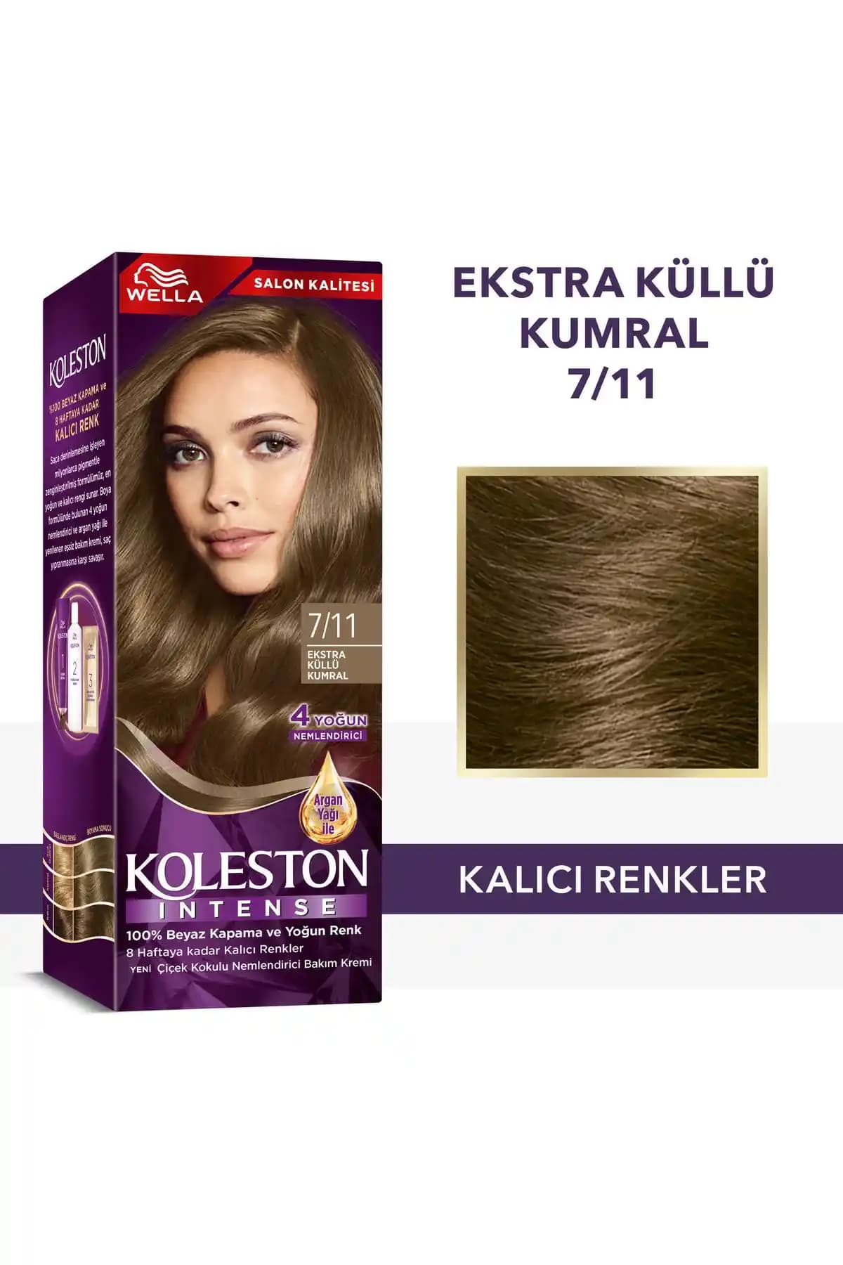 Wella Koleston Intense Saç Boyası 7/11 Ekstra Küllü Kumral ile doğal ve kalıcı saç renkleri