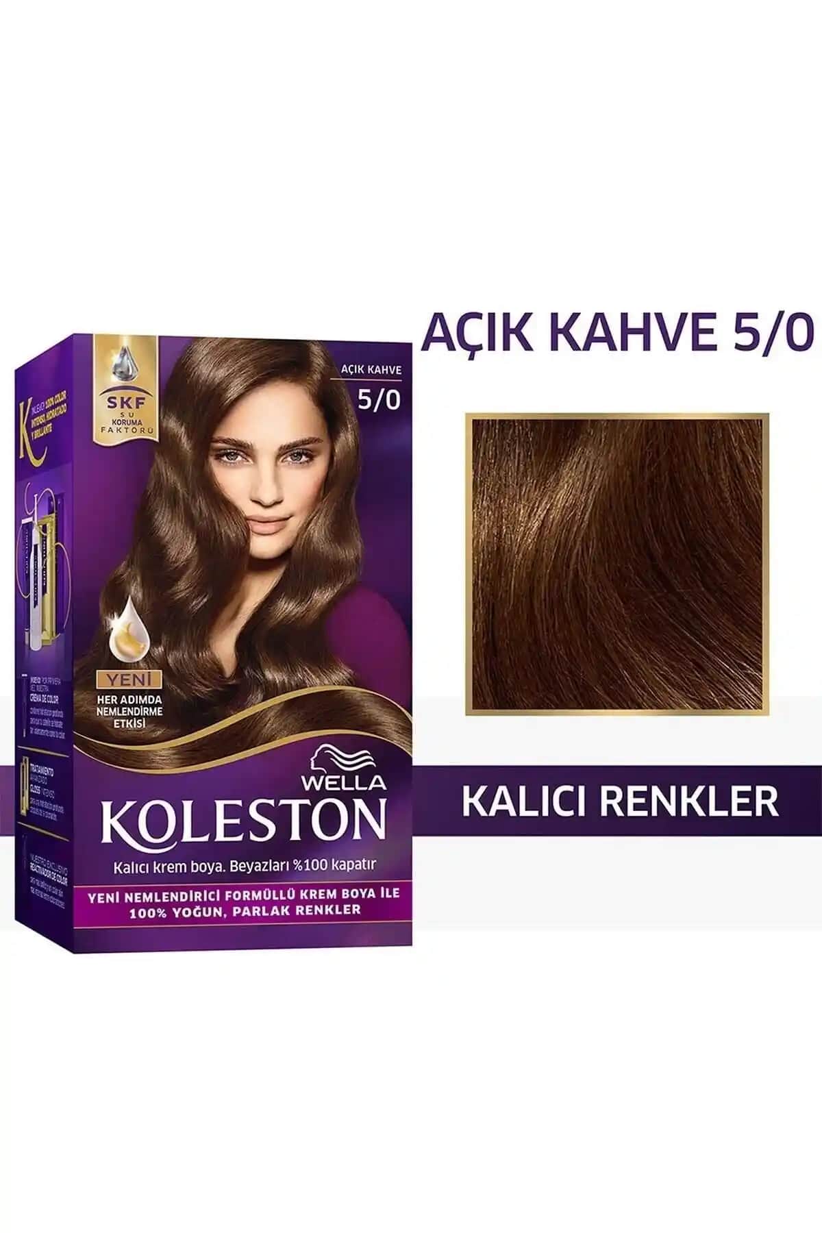 Wella Koleston Kit Saç Boyası 5/0 Açık Kahve: Doğal ve Parlak Saç Renkleri İçin Profesyonel Çözüm