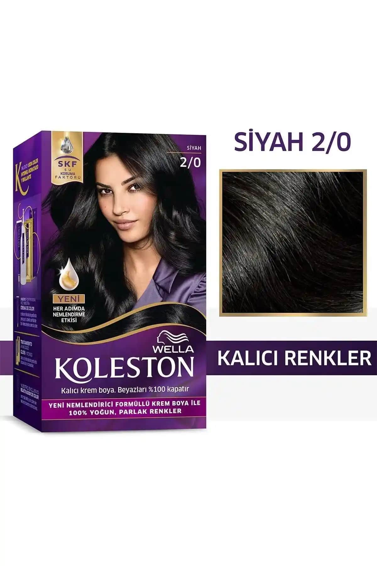 Wella Koleston Kit Siyah Saç Boyası 2/0 Derin ve Kalıcı Siyah Renk İçin Profesyonel Seçenek