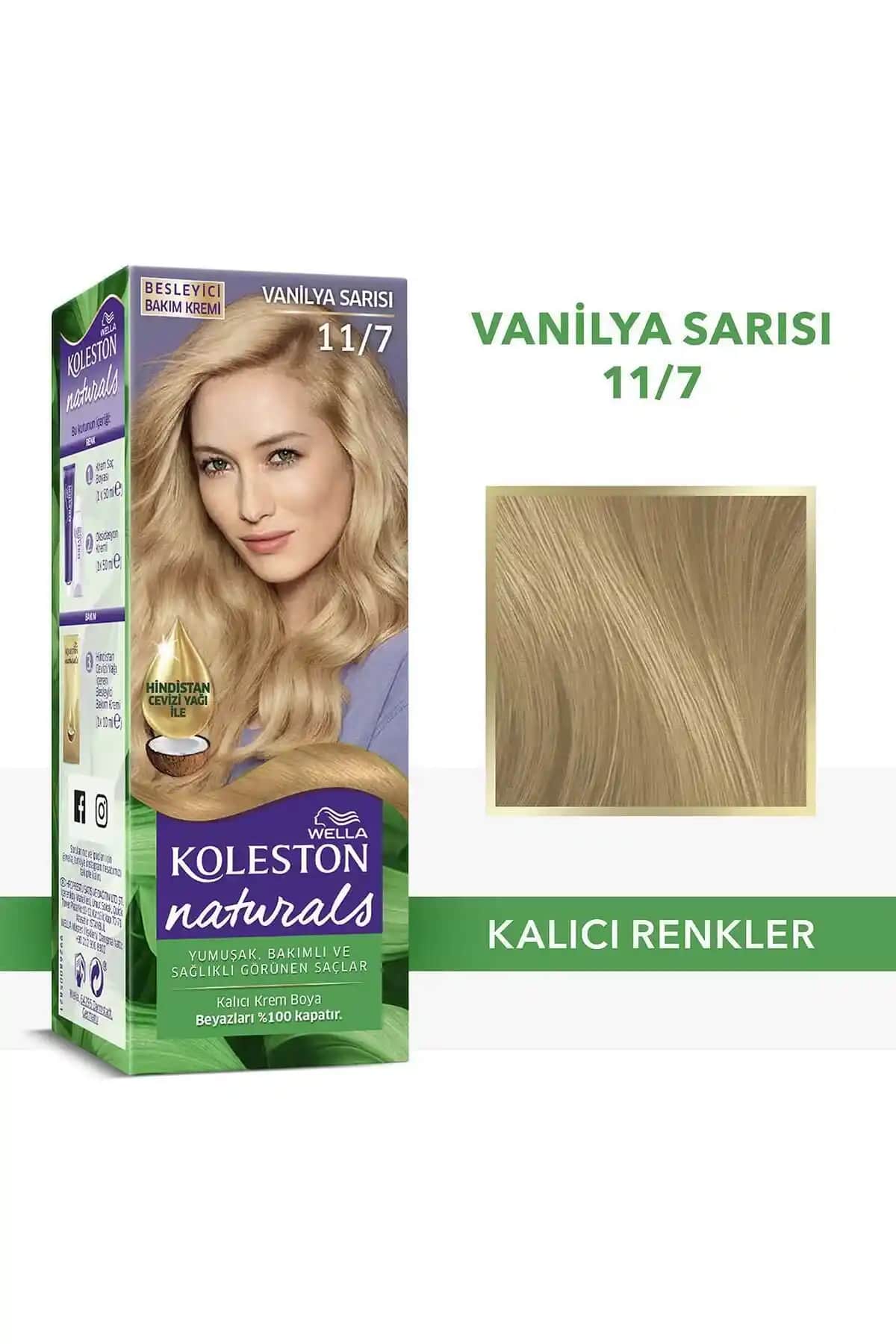 Wella Koleston Naturals 11/7 Vanilya Sarısı Saç Boyası Kalıcılık ve Doğal Görünüm İçin