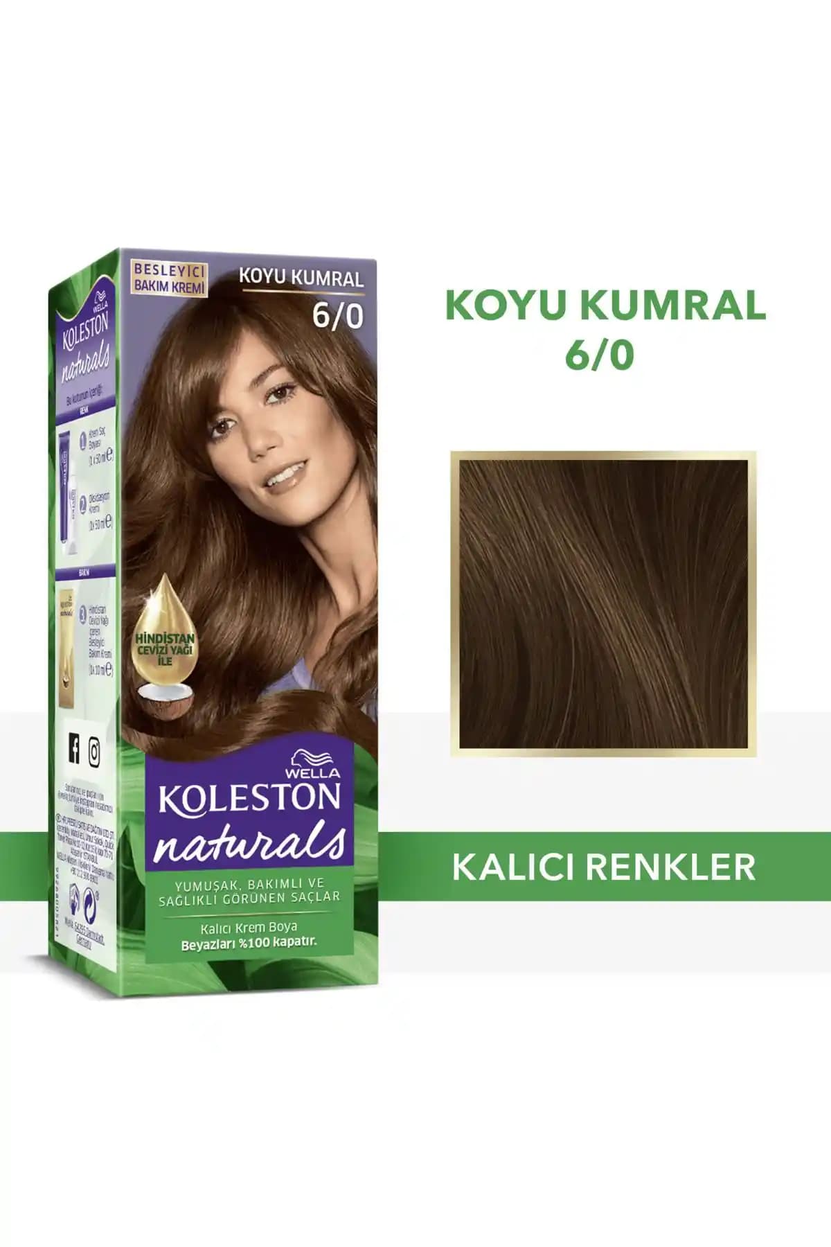 Wella Koleston Naturals 6/0 Koyu Kumral Saç Boyası Kalıcılık ve Doğal Görünüm İçin