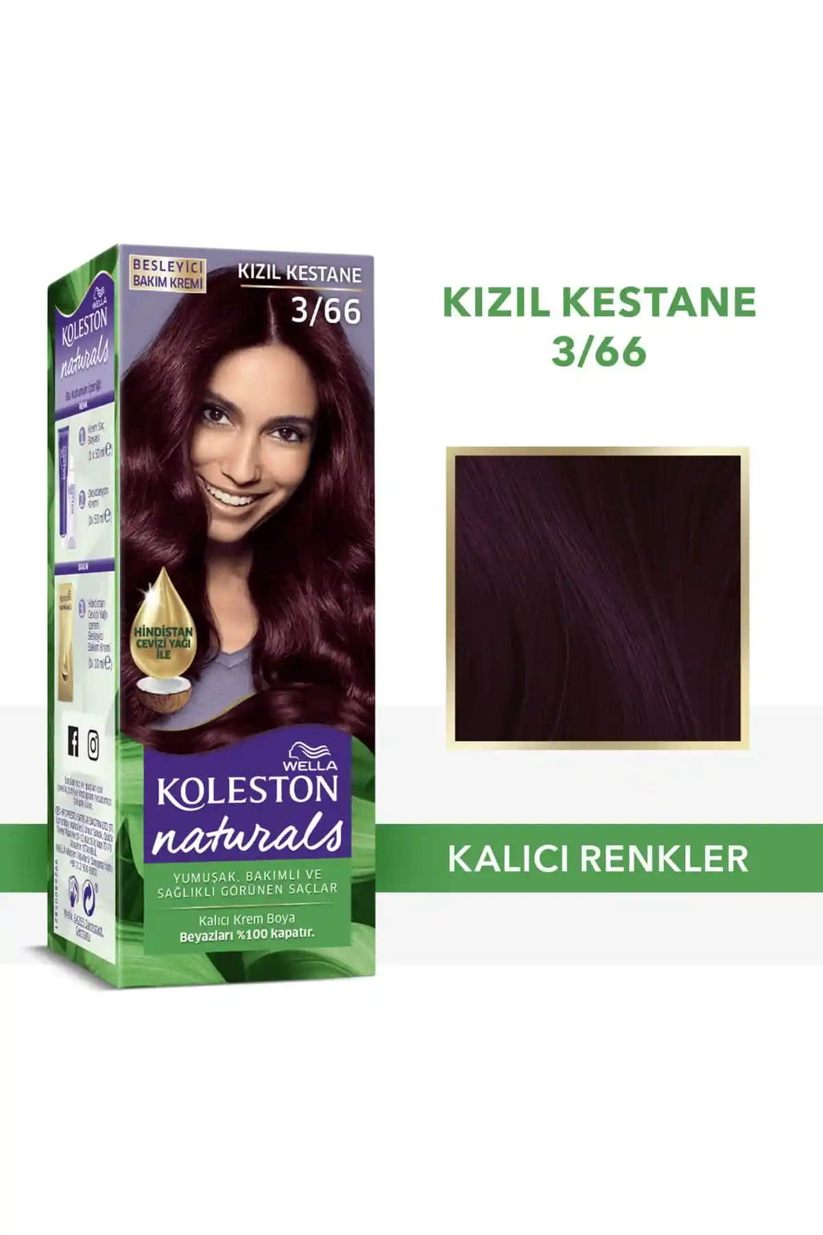 Wella Koleston Naturals Kızıl Kestane Saç Boyası Doğal ve Kalıcı Renk Seçeneği