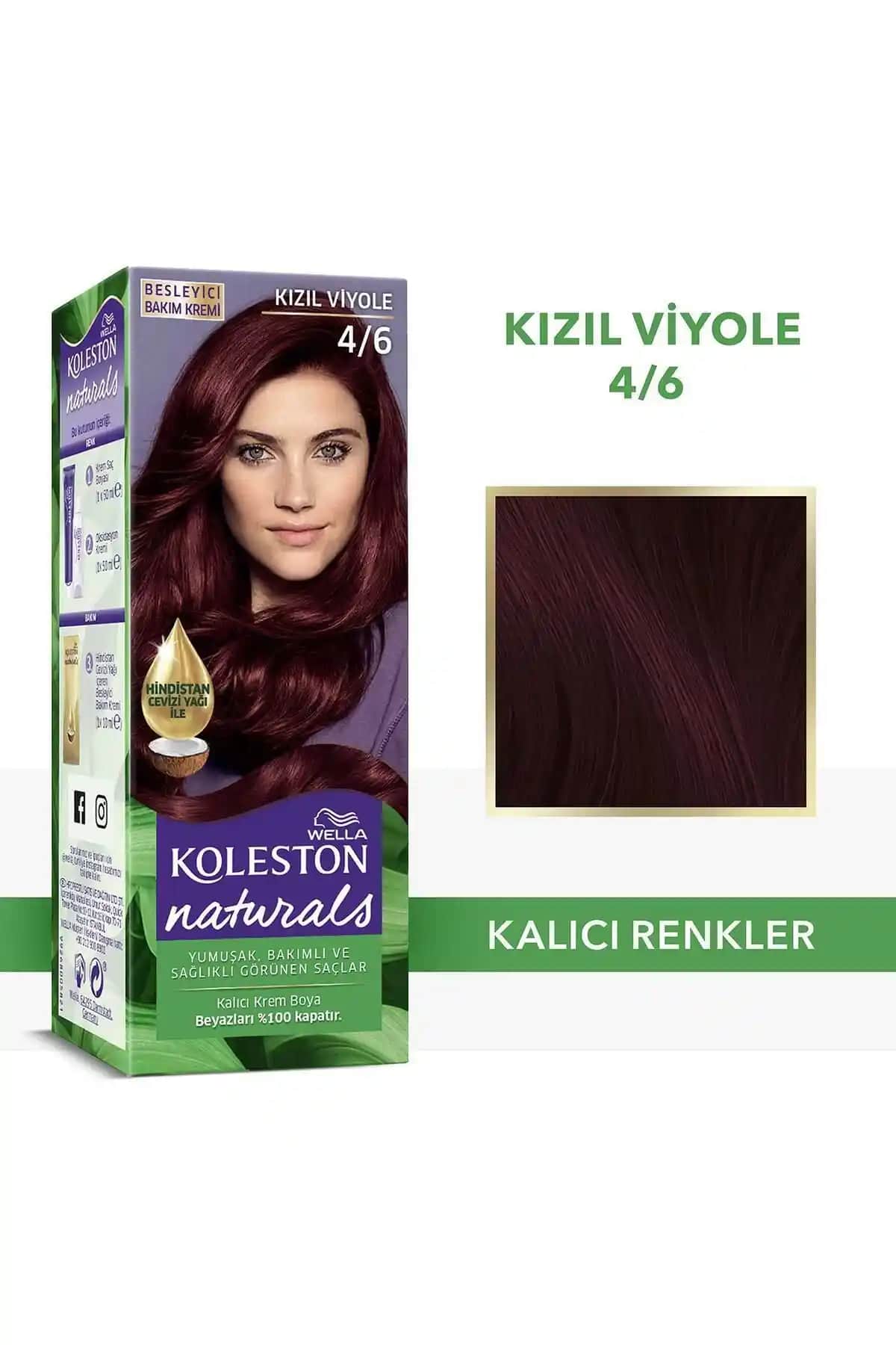 Wella Koleston Naturals Kızıl Viyole Saç Boyası 4/6 Kalıcı ve Yoğun Renk